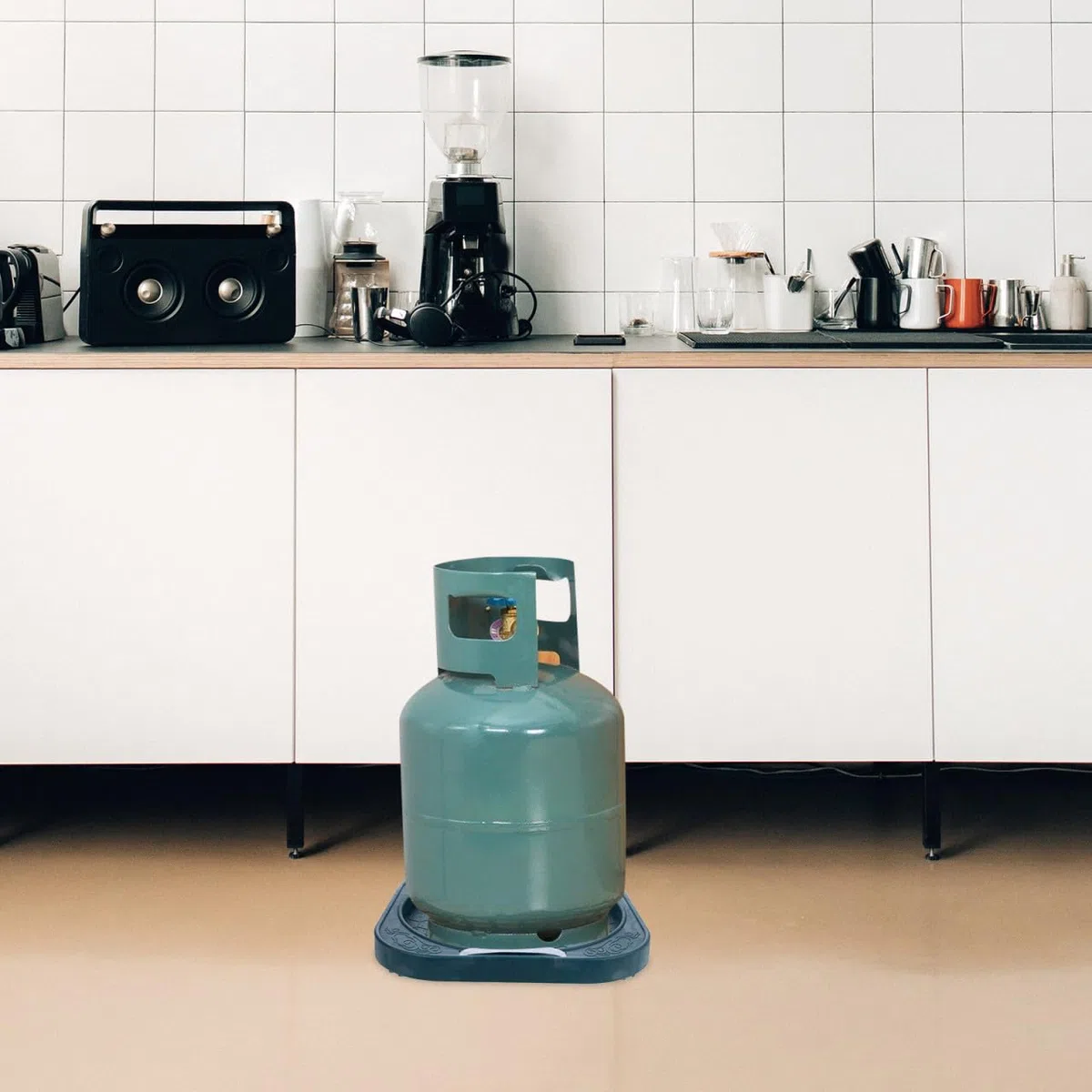 Homoyoyo Supporto Per Bombola Di Gas in Acciaio Inossidabile - Base Fissa Per Bombole Di - Porta Bombola Gas Ideale Per Interni Ed Esterni Design Stabile e Sicuro Perfetto Per Uso
