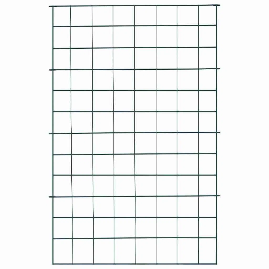 Set di 8 recinzioni per stagno, verde, 50 x 80 cm, robusto recinto da giardino in acciaio per bordo stagno, giardino e terrazza, durevole