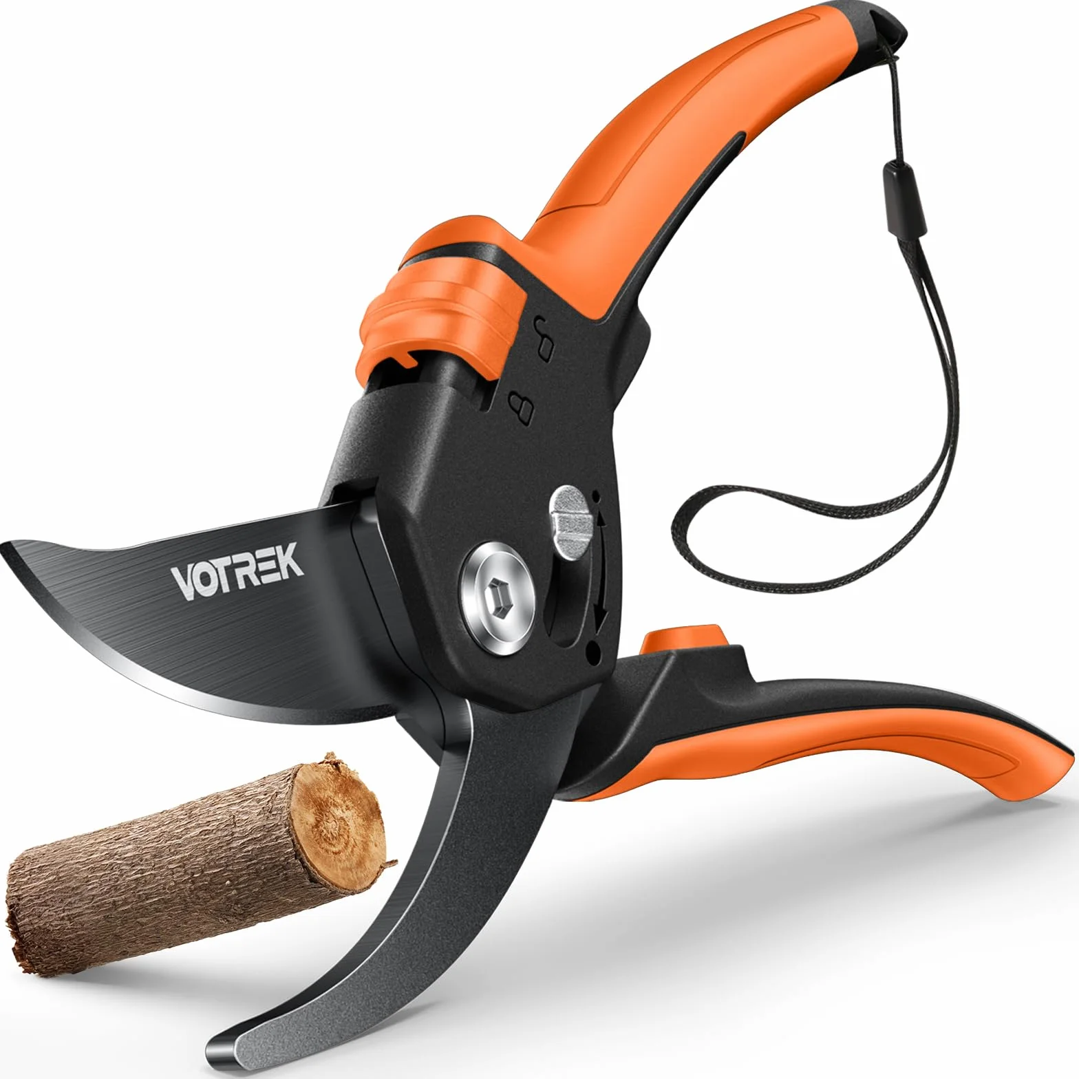 Cesoie da Potatura Bypass Pro 21,5 cm – Per Mani Deboli con Regolazione Continua, Lame SK5 & Molla Sigillata. Le Forbici da Giardinaggio Professionali per Rose, Frutteti –Regalo