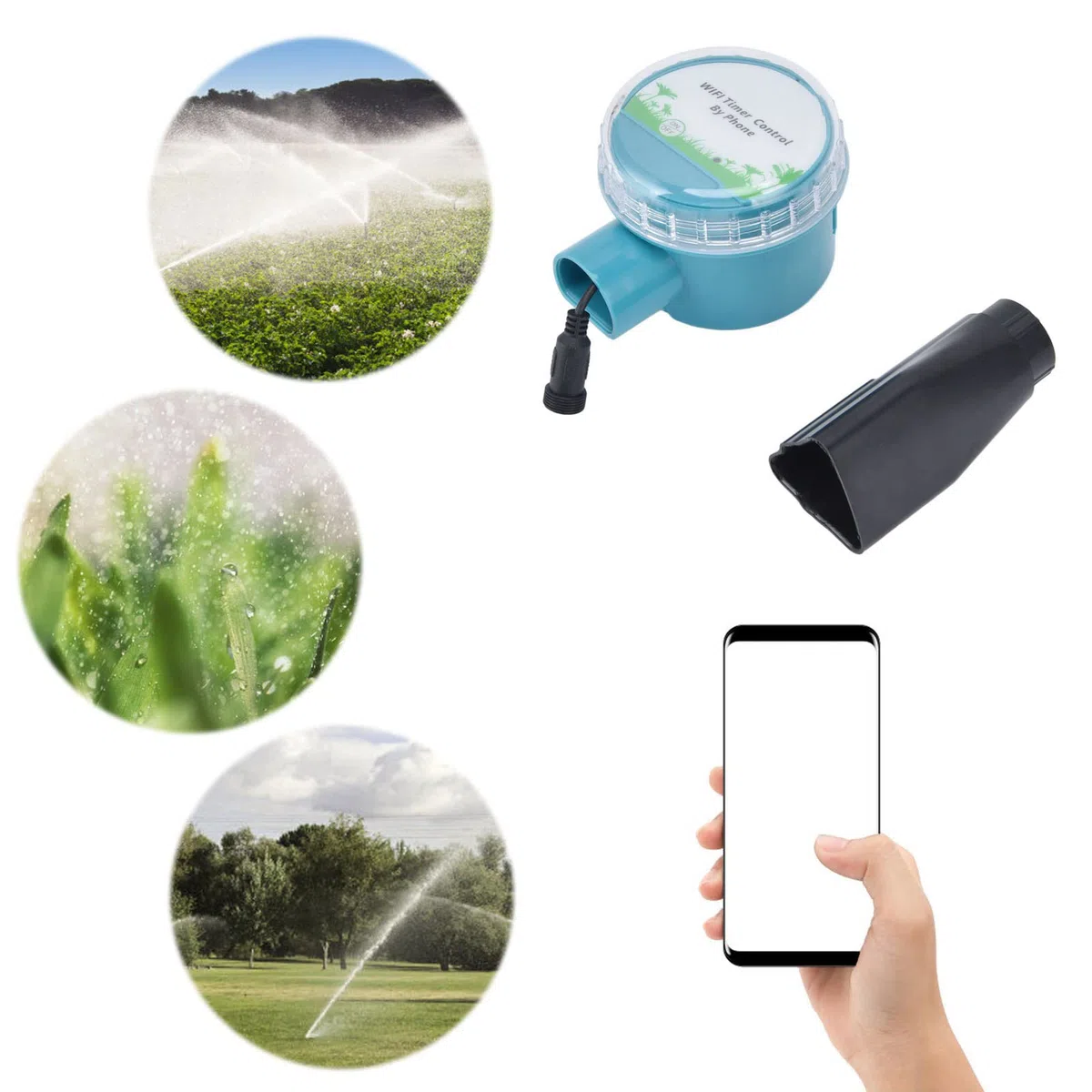 Programmatore Irrigazione Automatico Bluetooth, Timer Acqua Giardino Intelligente, Centralina Irrigazione a Batteria, Temporizzatore per Impianto