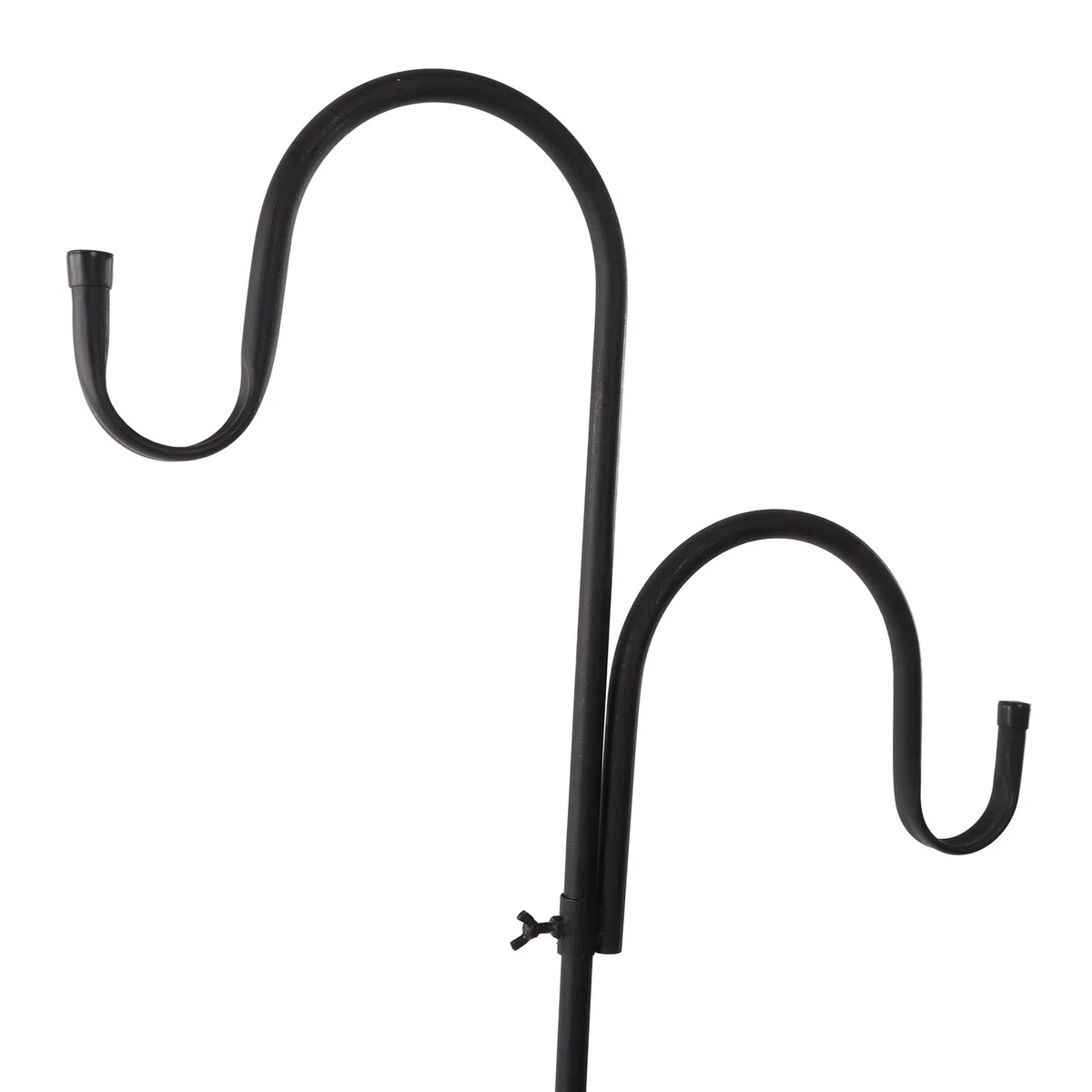 Ejoyous Gancio da Pastore Gancio per Mangiatoia per Uccelli in Ferro 63 Pollici Supporto Staccabile a 2 Ganci con Base a 5 Punte Finitura Antiruggine per Giardino Cortile Patio Piante Sospese Lanterne