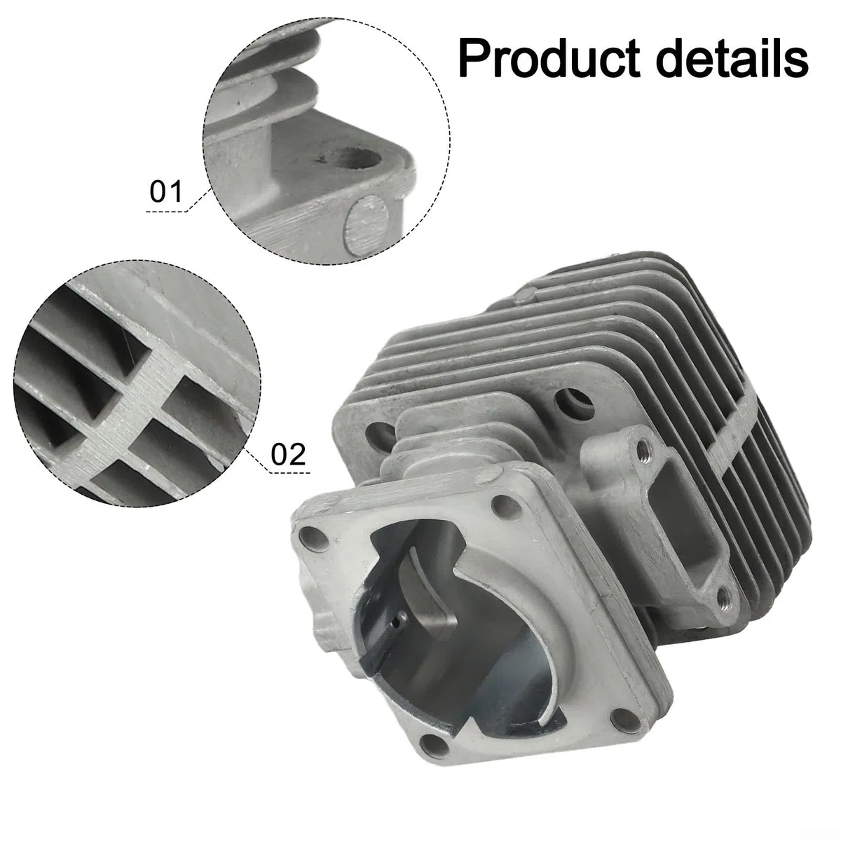 Minhe Cilindro -Pistone Kit 40mm per -Oleo -Mac 740 440BP, Efco 8400 8405, per -Stark 40, Emak Dynamac, Pin Bore 9mm Cilindro -Gruppo pistone