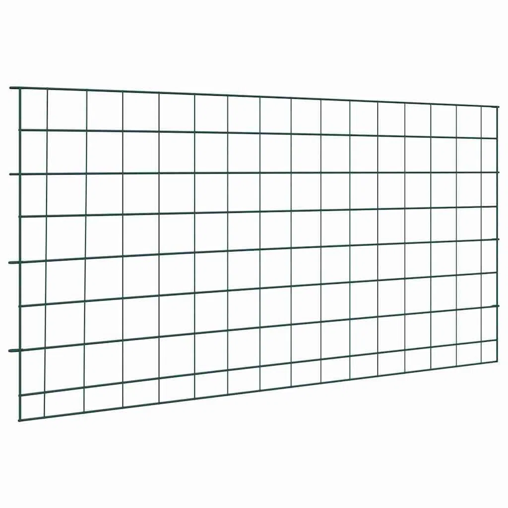 Set di 5 recinzioni per stagno, verde, 100 x 50 cm, in acciaio, design moderno, per recinzioni da giardino, facile da pulire e resistente alla ruggine, per laghetti, aiuole e prati