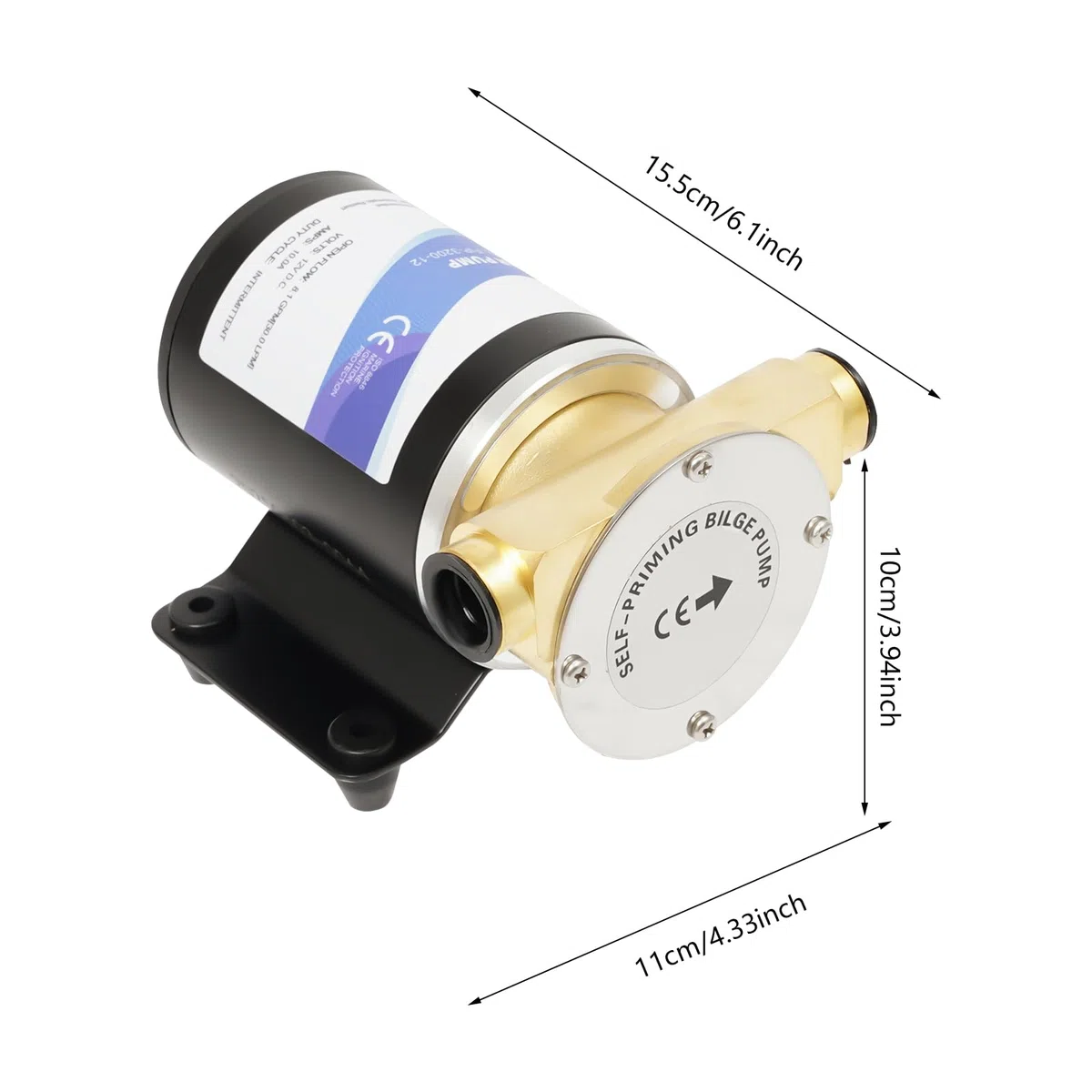 Pompa dell'acqua da 12 V, pompa per acqua da giardino, autoadescante, pompa da giardino, pompa da giardino, pompa per acqua subacquea, pompa anfibi, per stagno, acquario, fontana solare, piscina
