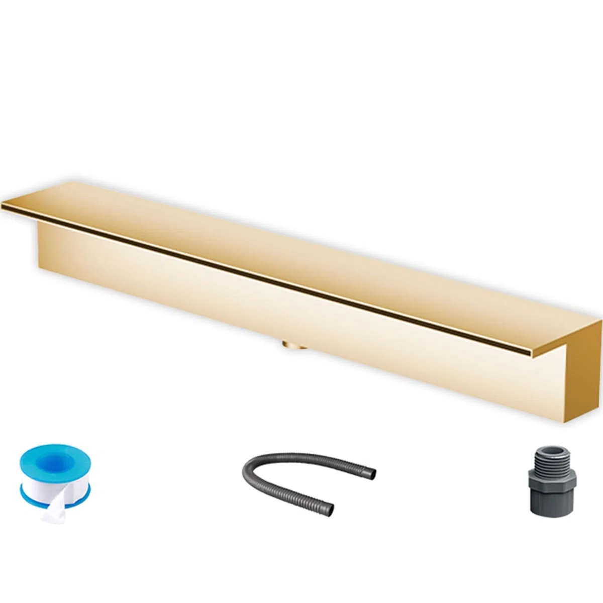 Heavy Du 61 cm in Acciaio Inox F Mount Stagno Cascata Spillway Kit con Accessori Pool Fontana Outlet Spray per Patio Deck d h