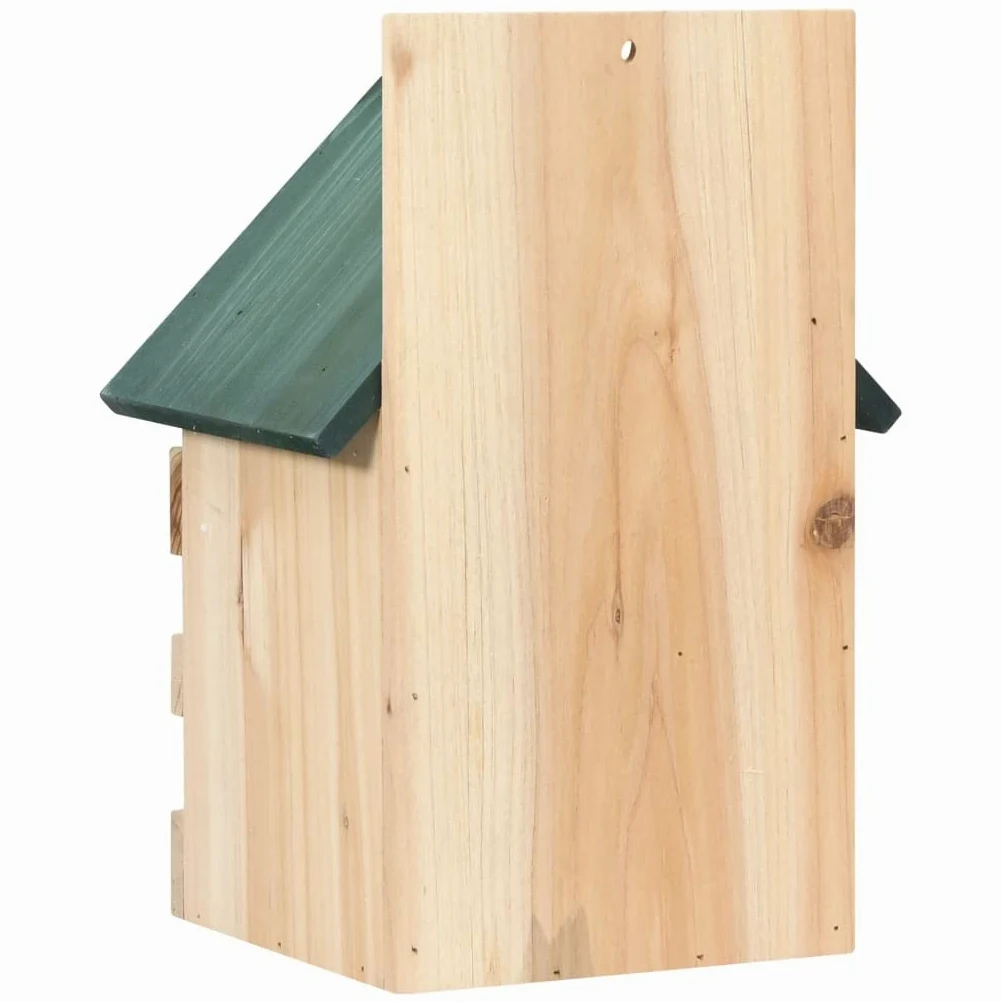 Casetta per uccelli in legno di abete, set da 4 pezzi, 23 x 19 x 33 cm, nido con foro di ingresso da 25 mm, design a nido aperto, per giardino, terrazza, balcone, osservazione invernale