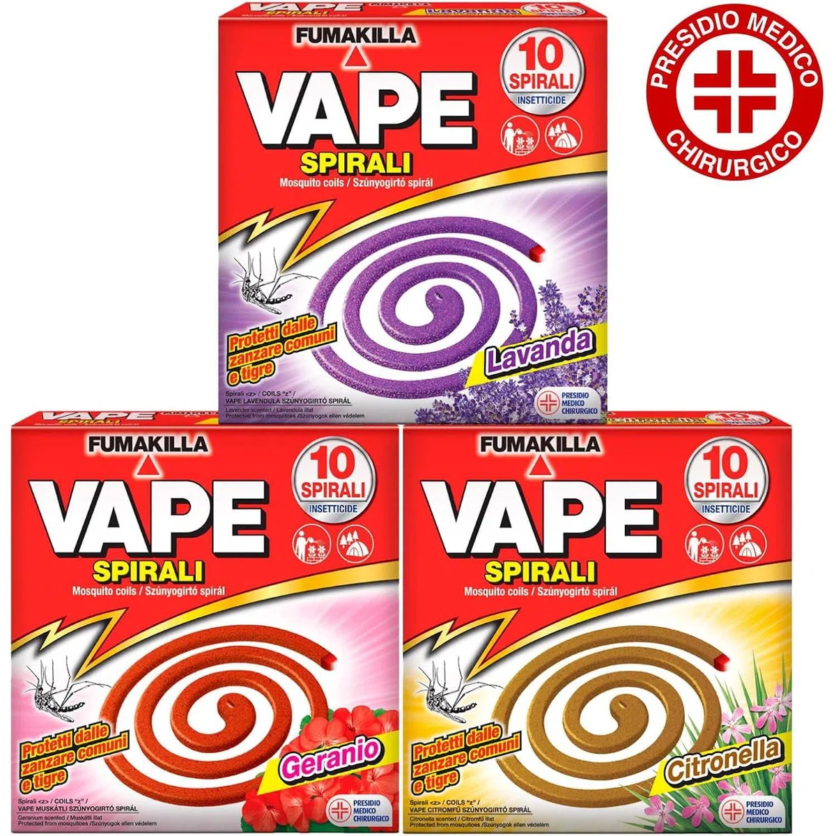 IRPot - 100 SPIRALI PROFUMATE VAPE 10 CONF.