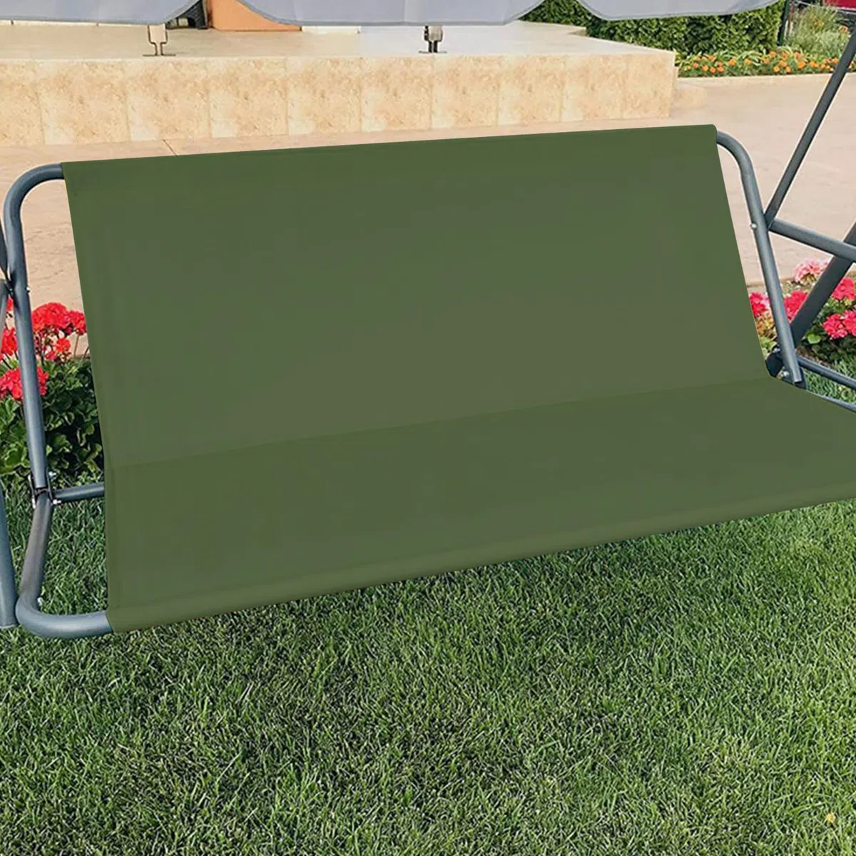 Coprisedile di ricambio per altalena da giardino, resistente tessuto Oxford 900D, impermeabile, universale, adatto per sedie a dondolo da esterno a 2-3 posti (verde, 138 x 50 x 50 cm)