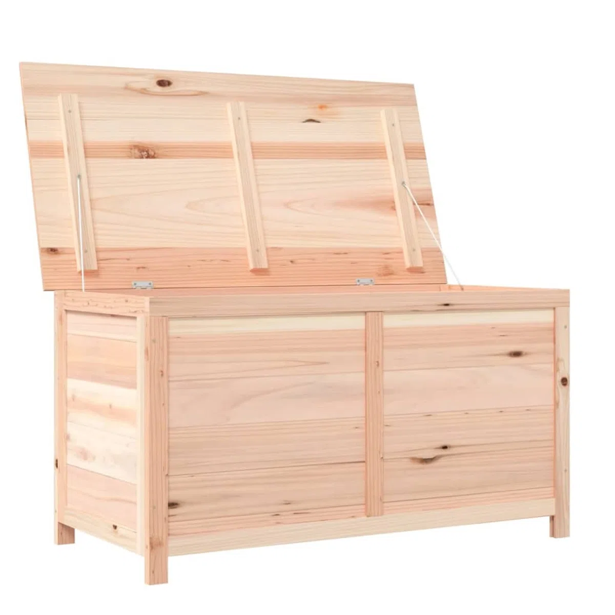 Gecheer Scatola per Cuscini da Esterno,Baule per Giocattoli,Cassapanca,Contenitore,Baule da Esterno Legno,Baule da Giardino per Mobili da Giardino, 100x50x56 cm Legno Massello Abete