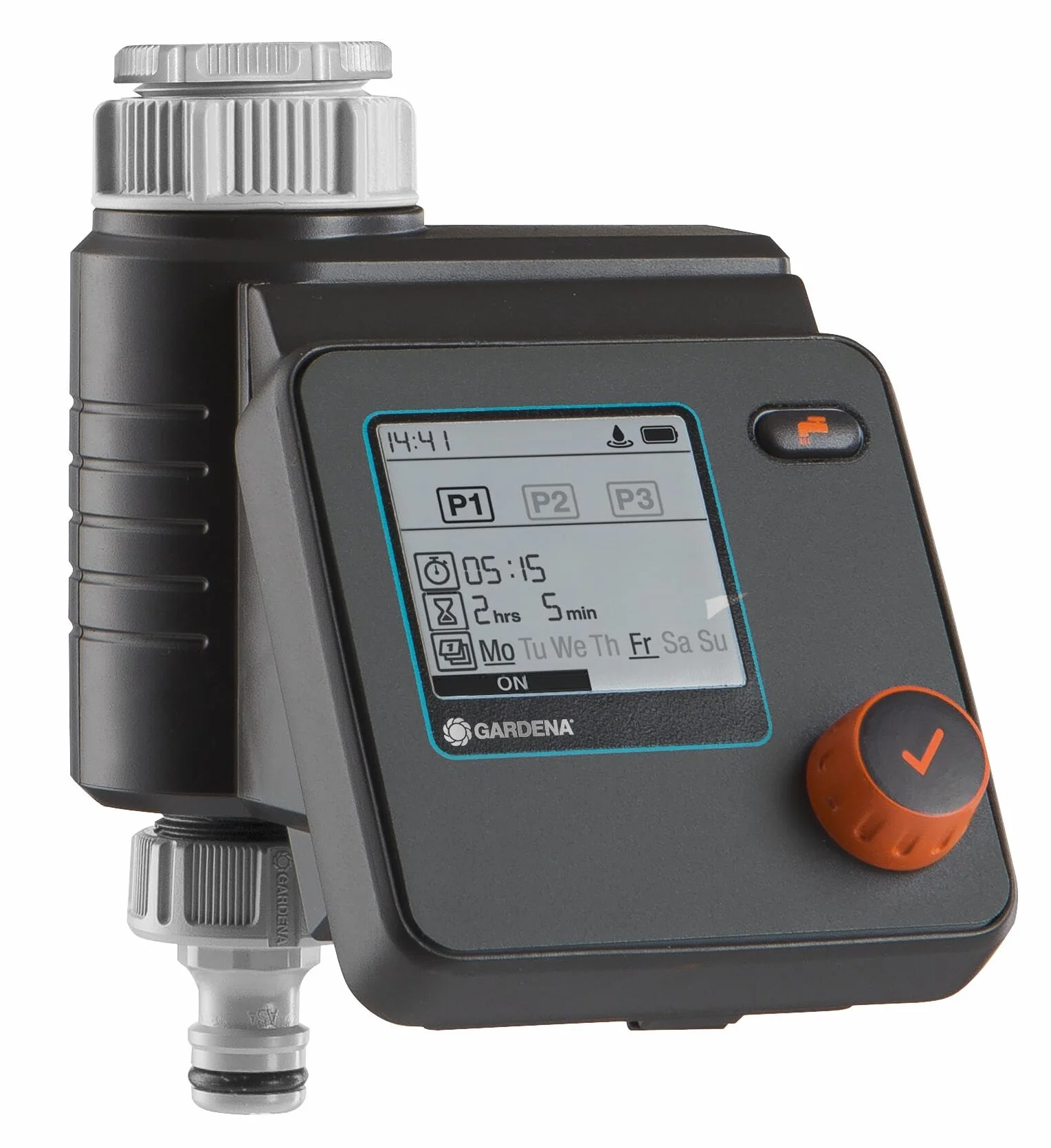 Gardena Programmatore per Irrigazione a Batteria Select: Fino a 3 Programmi Giornalieri, per l'Irrigazione Automatica di Piante in Giardino, per Rubinetti da 26,5 mm e 33,3 mm (1891-20)