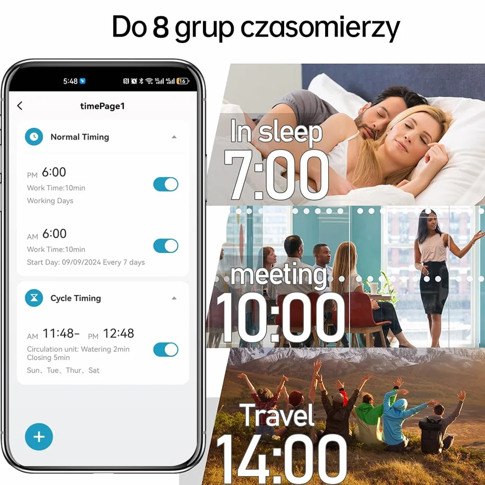 GIEX Timer di irrigazione WiFi a 2 zone, centralina intelligente per tubi da giardino, compatibile con le app TUYA e Smart Life