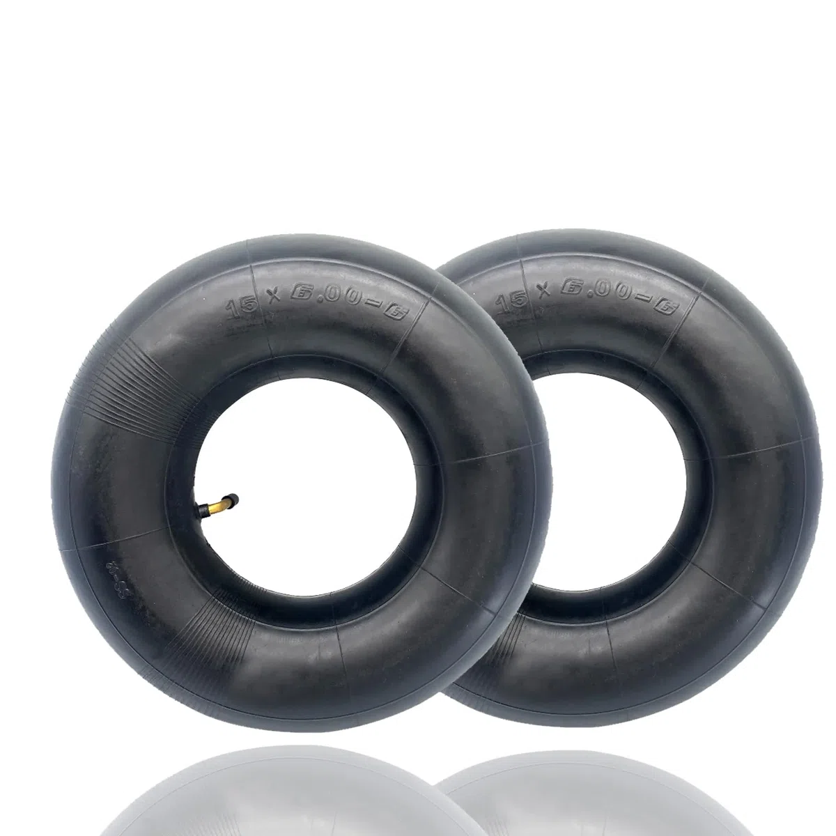 2 pezzi 15x6.00-6 camera d'aria con valvola curva, 15x6.00-6 ATV camera d'aria gonfiabile per tosaerba, carriole, rimorchi da giardino, go-kart, carrelli da spiaggia, presse per erba