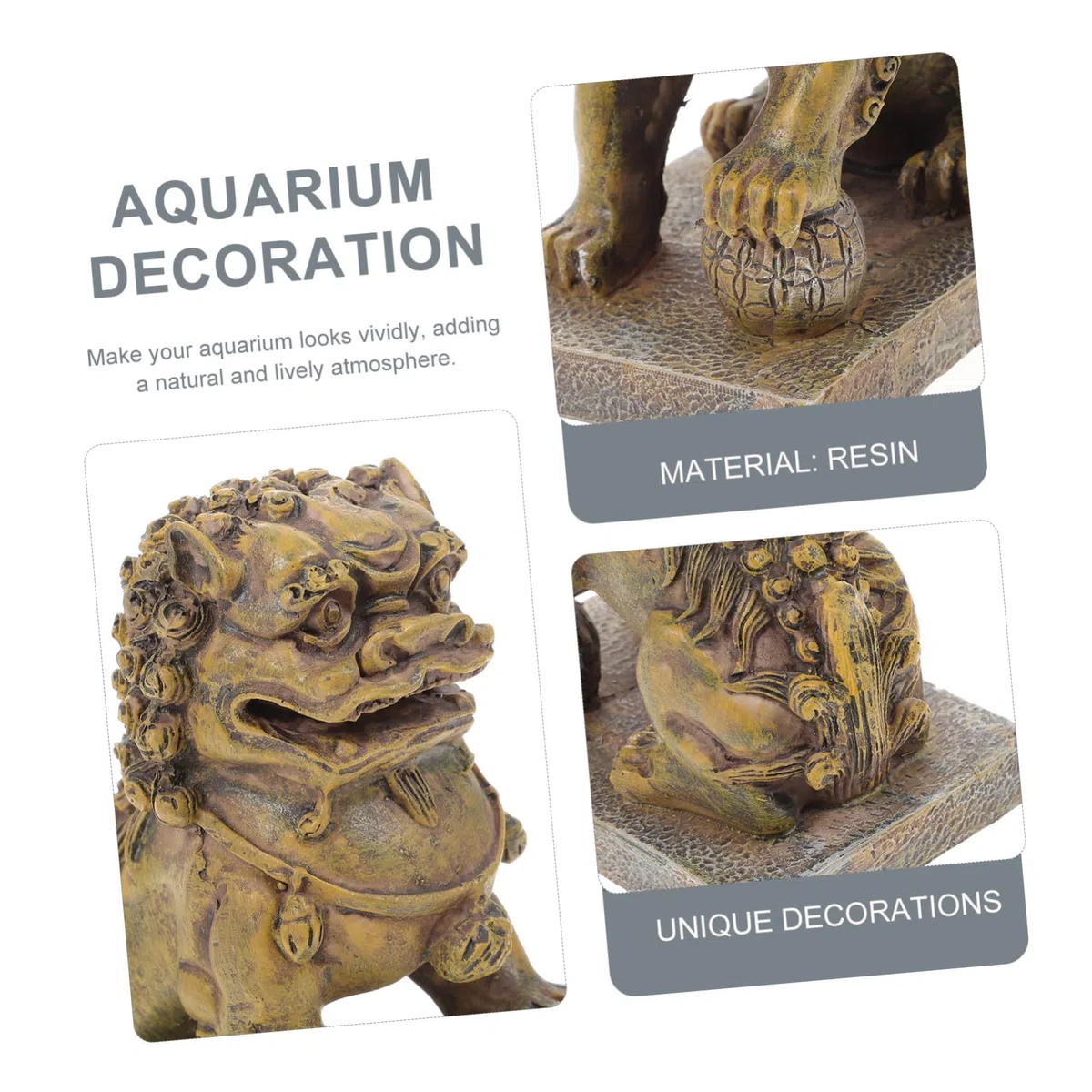 SUPVOX 3 Pezzi Simulazione Acquario Roccia Pietra Statua Ornamento Acquari Acquario Animale Statua Statua Decorazioni Acquario Extra Large Acquario Paesaggio Ornamento Resina
