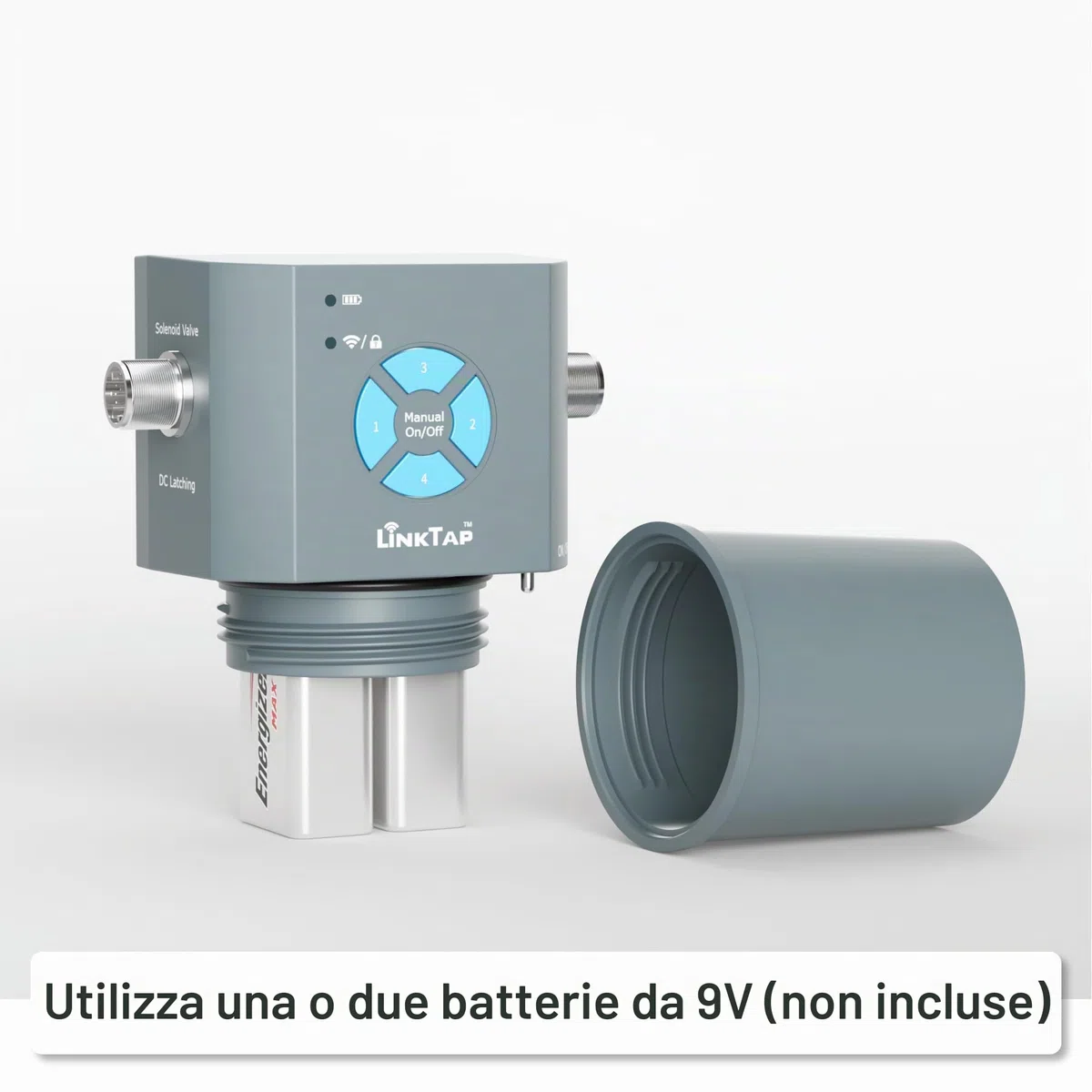 LinkTap Q1 Timer Irrigazione 4 Vie (Richiede Gateway), Protezione Antigelo | Programmatore 4 Zone Indipendenti per Giardino, Prato e Orto, 4 Contalitri, Alimentazione Flex, Rete Mesh, Superiore al Wi-Fi
