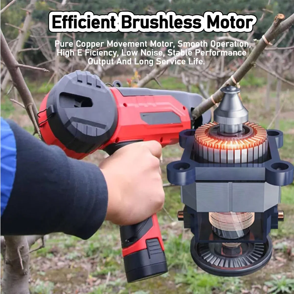 Legatrice elettrica per giardinaggio - Strumento di legatura automatica per viti e piante, strumento di fissaggio efficiente e portatile, attrezzatura da giardinaggio per vigneti