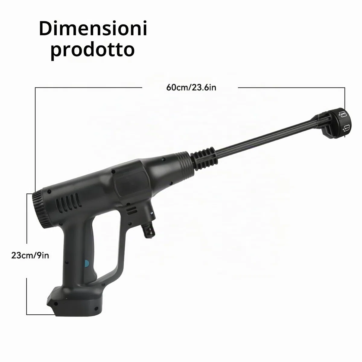 Idropulitrice a Batteria, 21V Max 200 Bar Idropulitrice Portatile con Batterià da 3,0Ah, Press & Clean Pistola Lavaggio con Display LCD di Potenza e 3 Velocità (Nero con 2 Batteria)