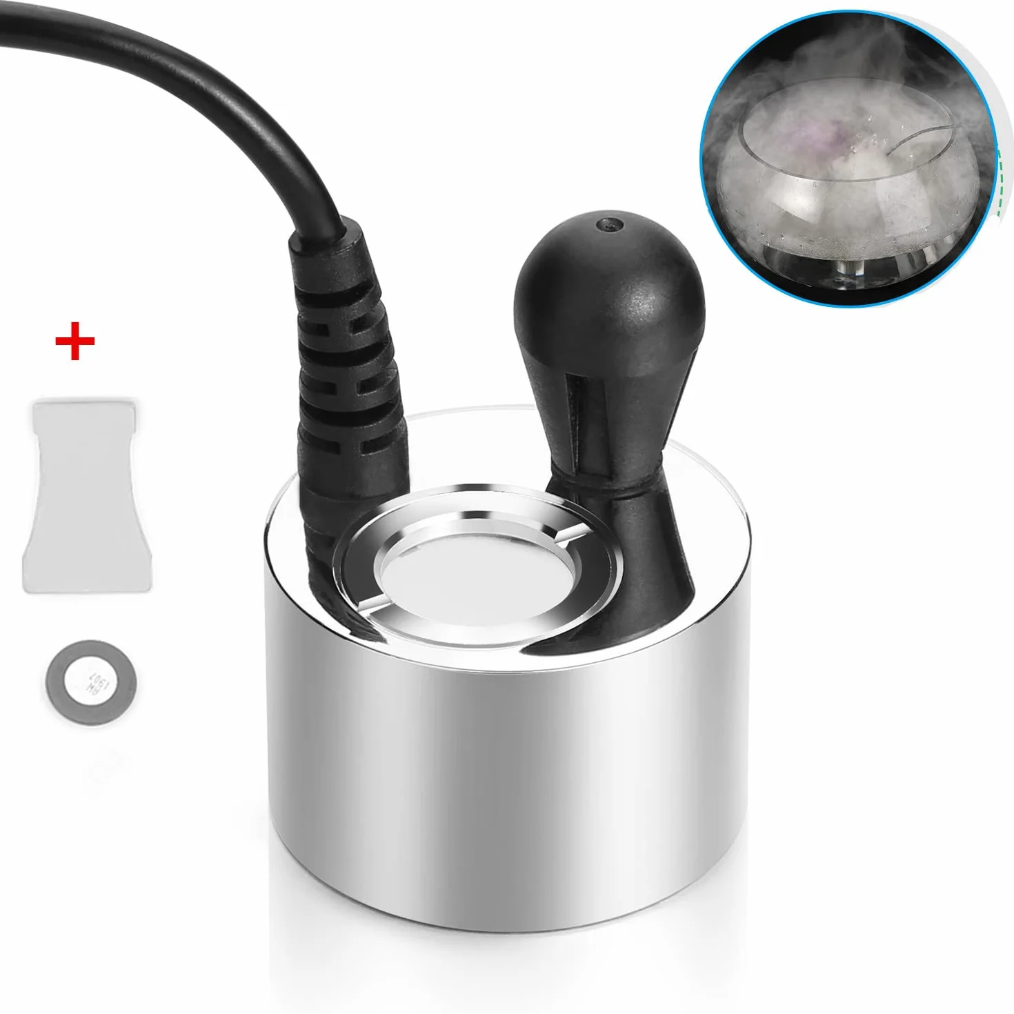 FITNATE Mist Maker Fogger, nebulizzatore ad ultrasuoni in alluminio, con dischi Fogger Ceramics per fontane, stagno, acquario, giardino, molti effetti Foggy ≥ 400 mL/H