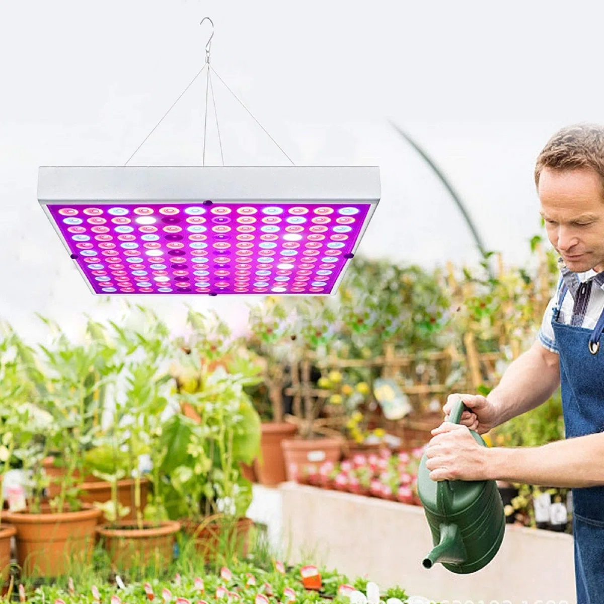 ele ELEOPTION Lampade per Piante Spettro completo LED coltiva la luce, Perfetto per Coltivazione Indoor Serra idroponica Grow Box Verdura Fiore Semina Crescita fioritura e fruttificazione (45W)
