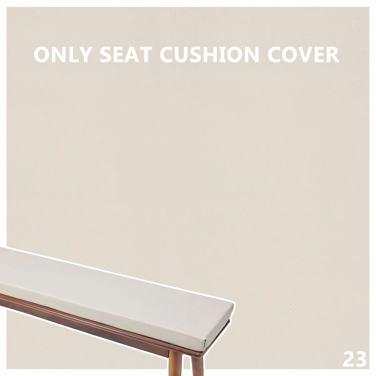 Fodera per Cuscino da Panca Esterno Spessa 8 Cm, Fodera Antiscivolo Impermeabile per Cuscino da Panca, Fodera di Ricambio per Cuscino da Panca con Cerniera(Beige,110x60x8cm Thick)