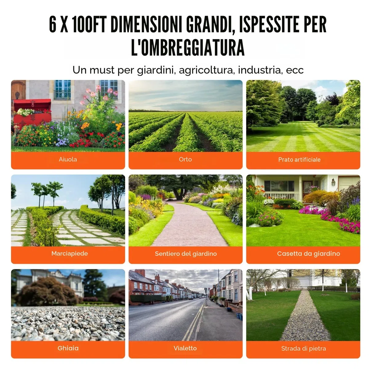 VEVOR Telo Pacciamante Anti Erbacce 1,8x30,5 m Geotessile Tessuto Anti-Ricrescita delle Erbacce sotto Ghiaia 108 g/m², Telo PP Permeabile Resistente agli Strappi per Paesaggistica, Copertura Terreno