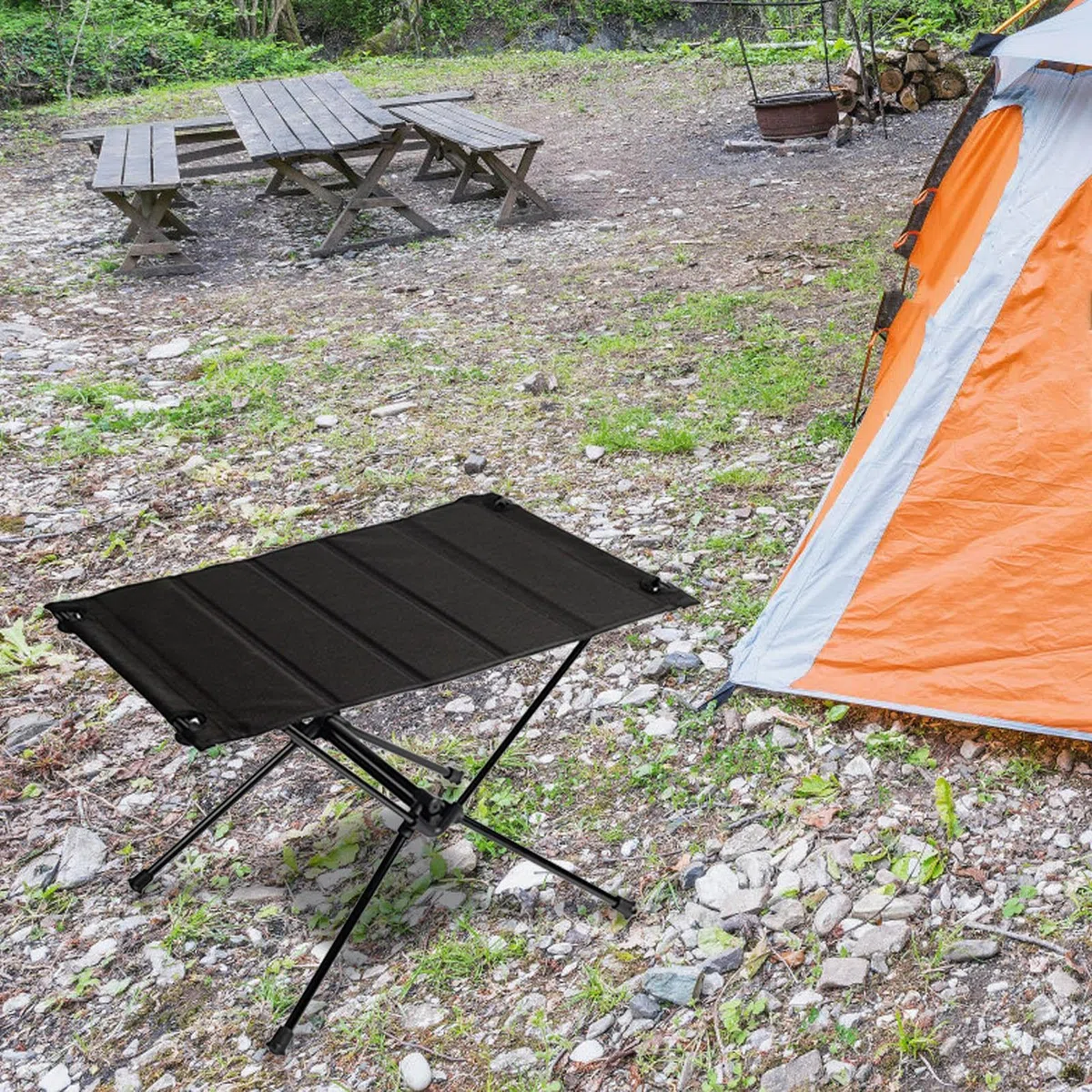 Tavolo da picnic pieghevole | Tavolo da campeggio portatile in lega di alluminio | Tavolo pieghevole compatto e resistente per campeggio, patio, barbecue, pic-nic, feste, viaggi | alluminio | Tavolo pieghevole compatto e resistente per campeggio, patio, b