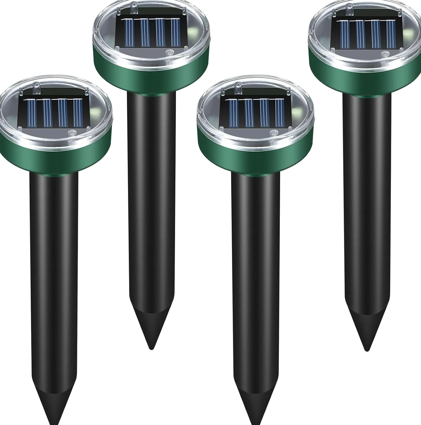 4Packs Professional Solare Repellente per Talpe Ultrasuoni,Ultrasuoni per Anti Talpa con Impermeabile,Dissuasori per talpe,Repellente per Scaccia talpe