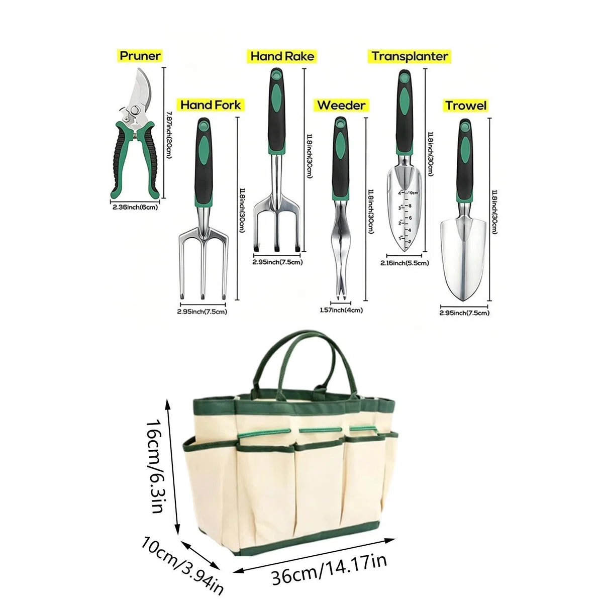 Set di attrezzi da giardinaggio da donna, 11 pezzi, per piante, attrezzi da giardino, per giardino, cortile, prato, giardiniere, uomini, donne, nonne