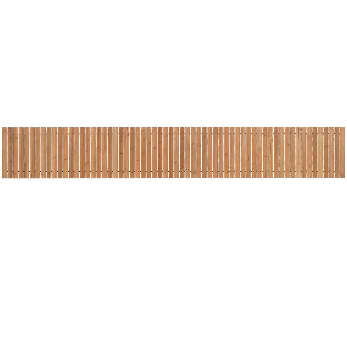 GYMAX Passerella da Giardino, Sentiero Arrotolabile in Legno di Abete da Esterno, Collegamento con Filo di Acciaio, Resistente Percorso Antiscivolo per Cortile e Terrazzo 367 x 55 x 1,5 cm (Naturale)