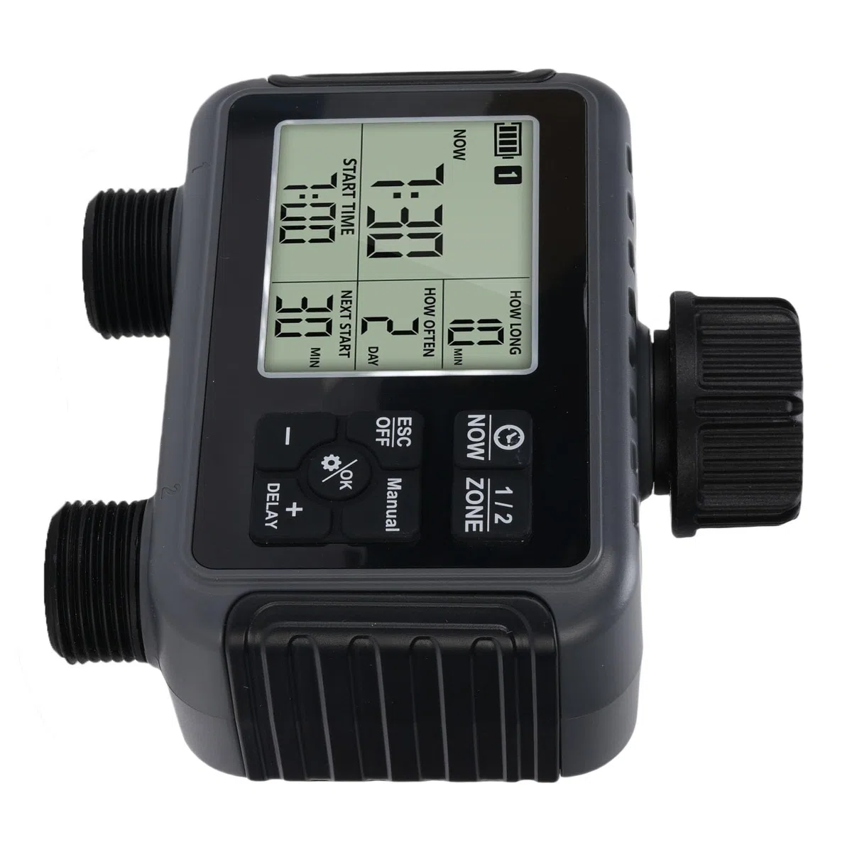 Display LCD con Timer Programmabile per Tubo Flessibile a Prova di Pioggia IPX5 3 modalità di Irrigazione per Irrigazione a Goccia del Prato del Patio, Materiale ABS