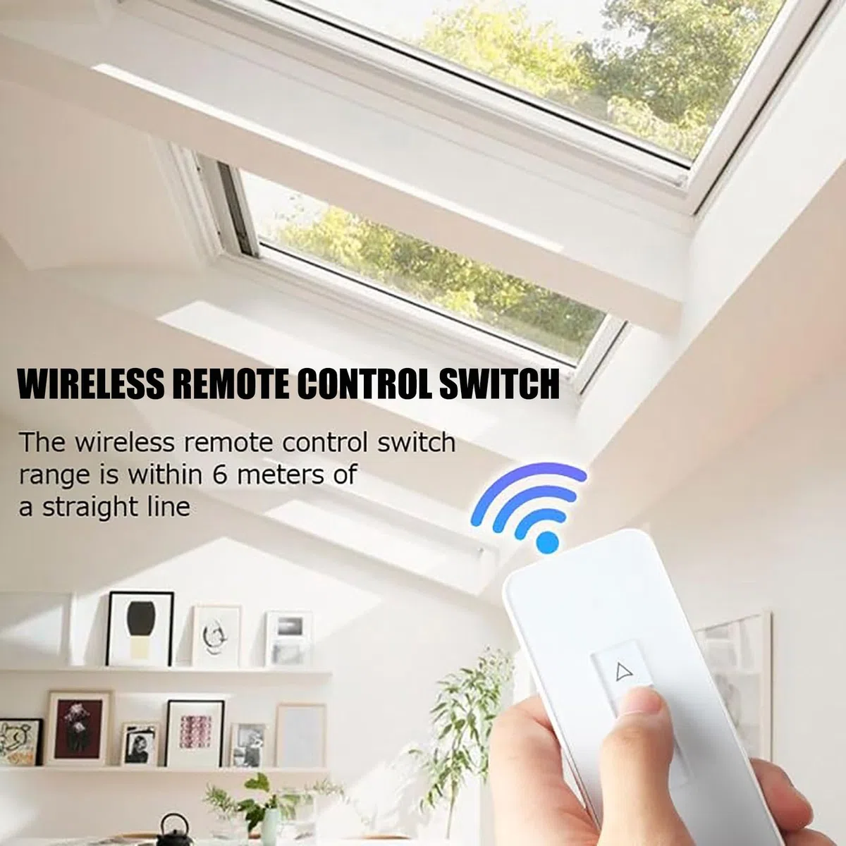 Aprifinestra elettrico con telecomando e interruttore, apri catena automatico per lucernario, serra, ventilazione del tetto, facile da installare