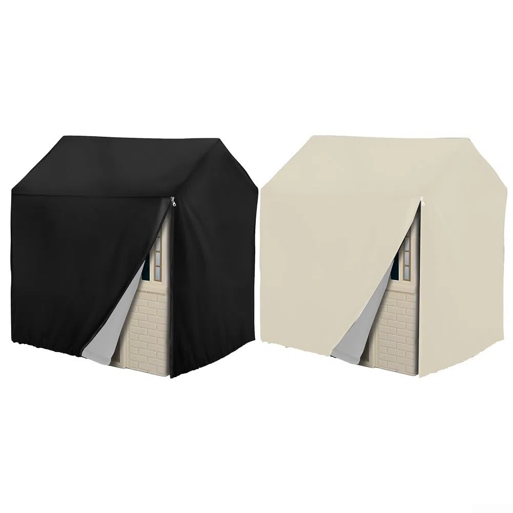 Copertura per casetta dei giochi da esterno in legno 210D, resistente e impermeabile, in tessuto Oxford antipolvere, protezione solare per mobili da giardino, con coulisse, vestibilità