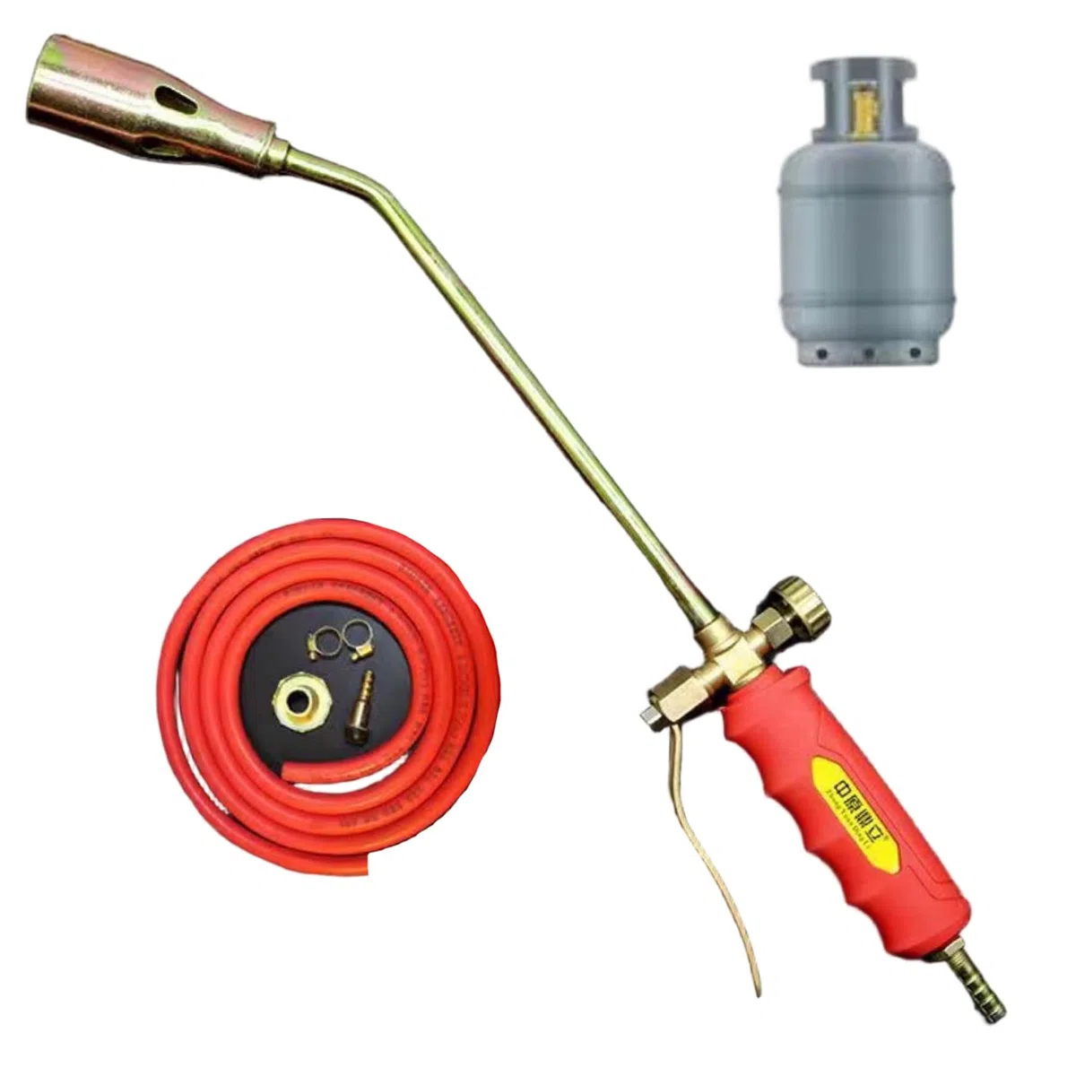 Torcia per erbacce, bruciatore a propano portatile Biswitch con tubo da 6, 6 piedi e impugnatura antiscivolo per giardino, legno, ghiaccio, neve, strada
