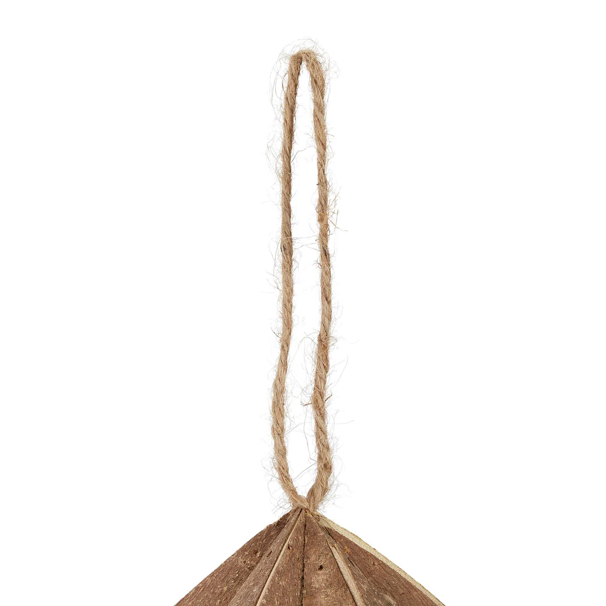 Relaxdays Casetta per Uccelli, Decorazione da Appendere, Legno Non Trattato,Balcone & Giardino, 16x16x16 cm, Naturale