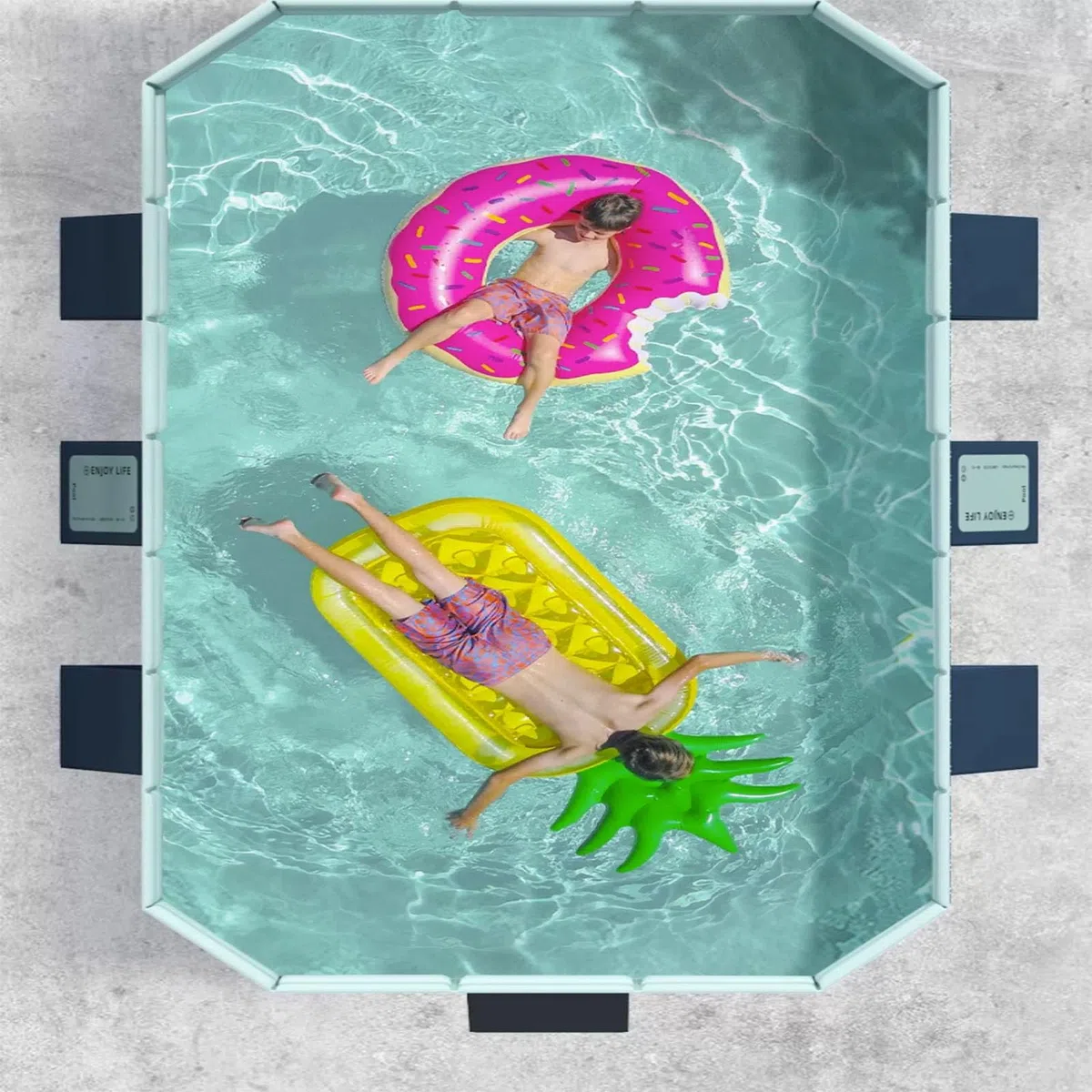 Piscina pieghevole, struttura in plastica rigida non gonfiabile, piscina fuori terra portatile per adulti - ideale per il cortile e il giardino