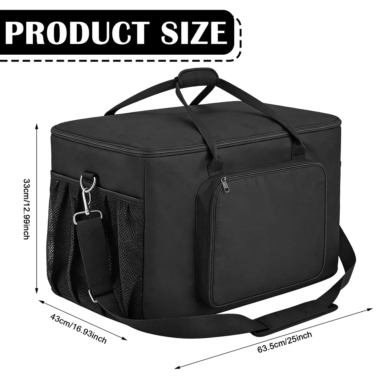Borsa per il trasporto per barbecue, impermeabile per Ninja Woodfire OO101EU OG701 OG751, 600D, in tessuto Oxford per esterni, con tasche per accessori da forno per pizza