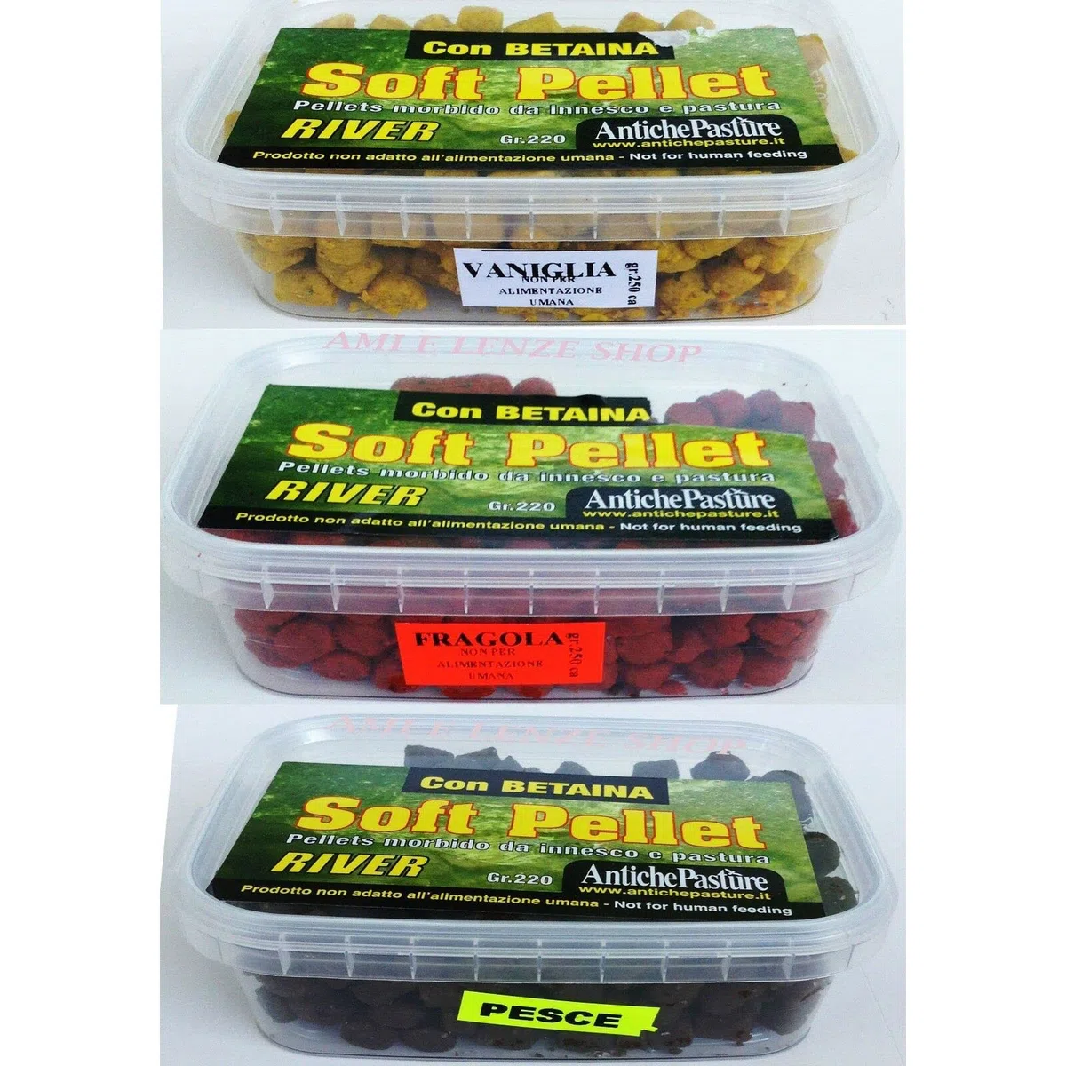 generico 3 Pezzi Pellet Innesco Pesca Carpa Esca Pastura Lago Carpfishing Feeder