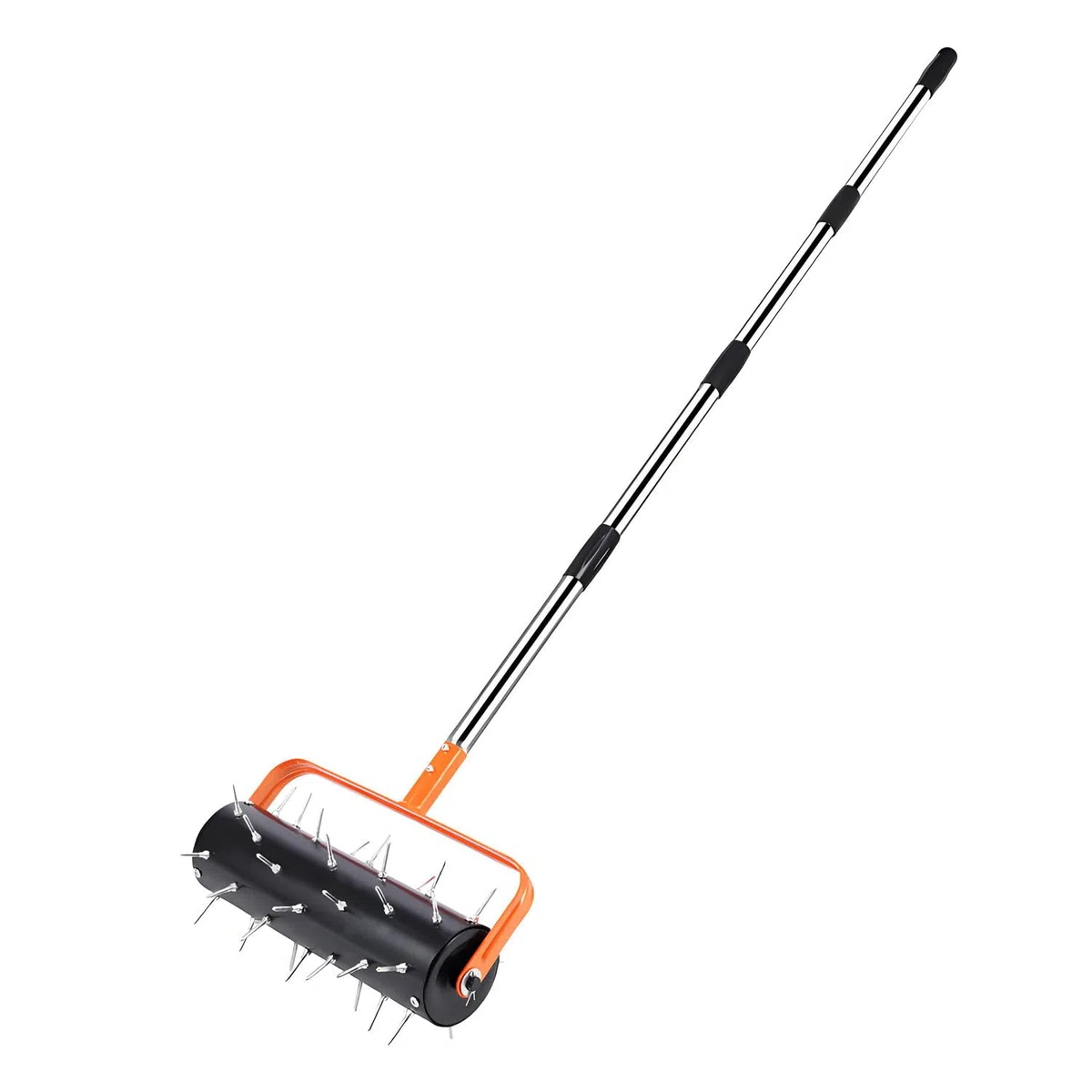 Aeratore per Prato a Punte con Manico Lungo Regolabile,Rullo Manuale a Spinta per la Ventilazione del Terreno, Ideale per la Manutenzione del Prato in Giardino