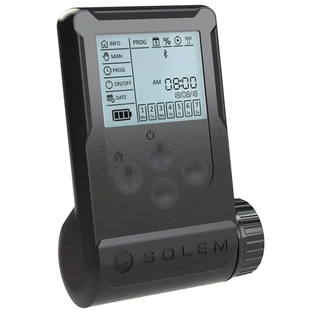 GNCGarden Programmatore a batterie DC IP68 Bluetooth WOOBEE SOLEM - Programmatore Woo-Bee 2 - Programmatore di irrigazione Bluetooth - Woobee Programmatore di irrigazione a 2 stazione