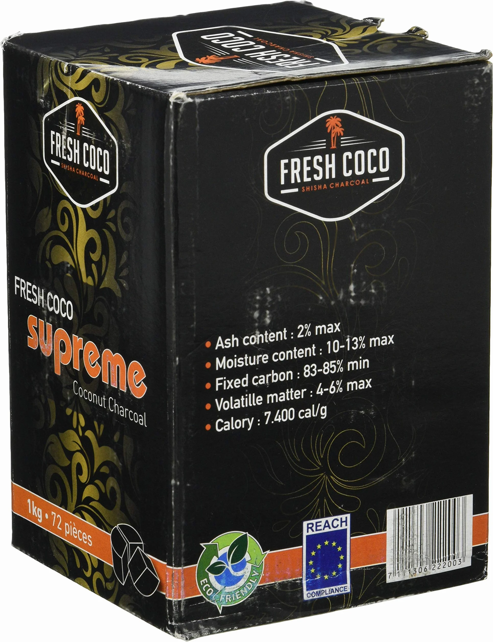 Carbone Naturale 1 kg Rotondo Unflavored Solid Fire Fuel per Kaloud Lotus e Riscaldatori Compatibili