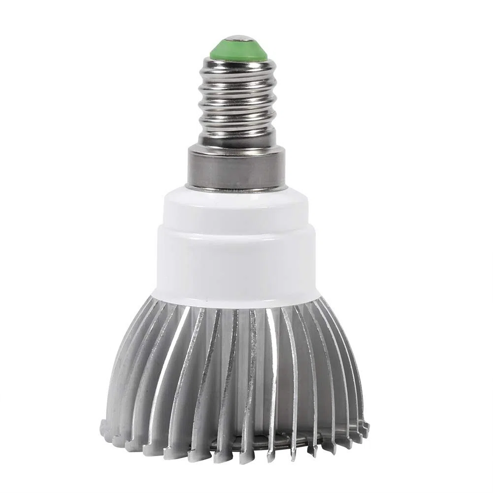Delaman Lampadina per lampada da coltivazione 28 W a spettro completo a LED per coltivare la luce per piante da fiore 85 V-265 V (design: E14)