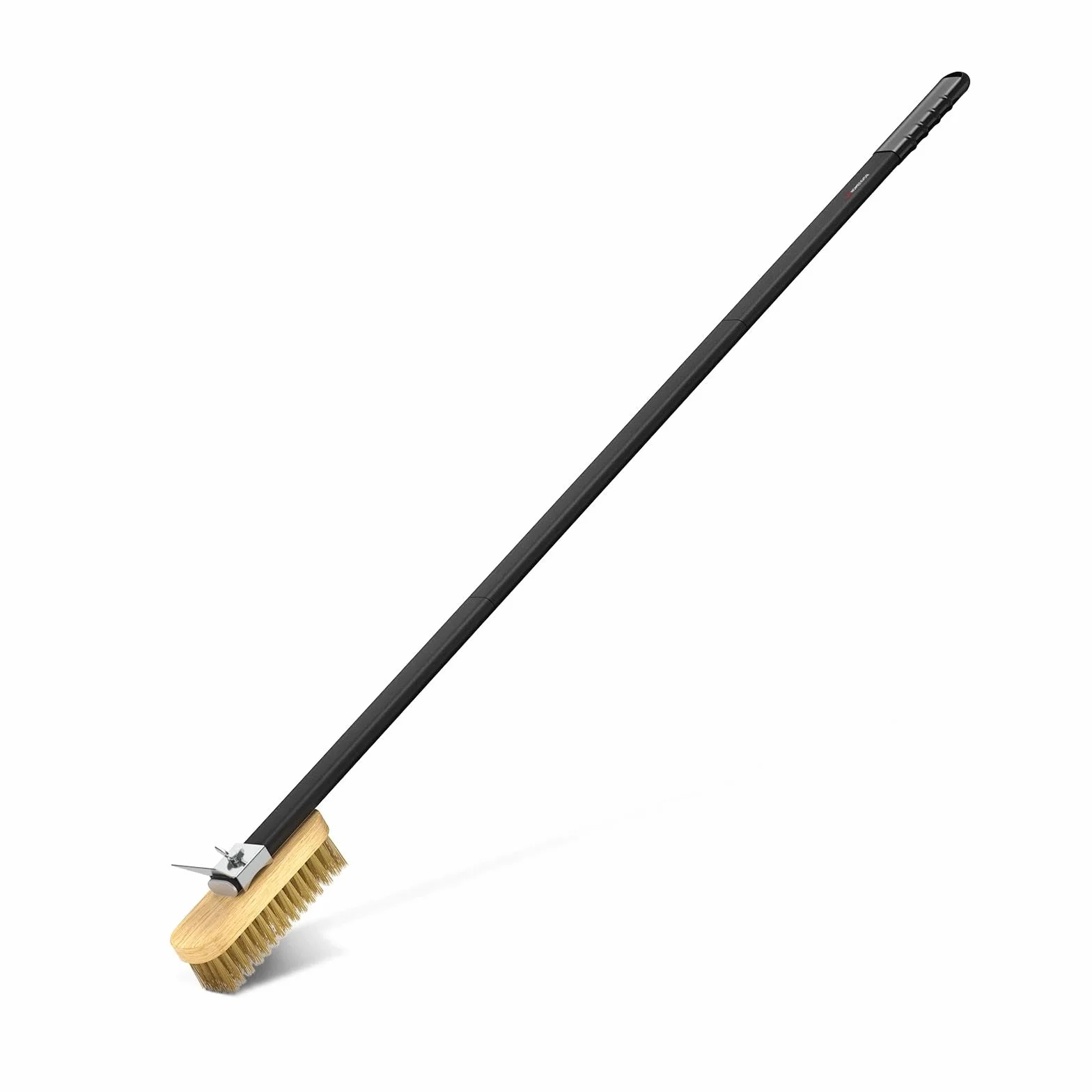 G.a HOMEFAVOR Spazzola per Forno Pizza, Forno per Pizza Pulizia Ottone Spazzola, con Manico Lungo Staccabile in Alluminio, Setola in Ottone e Raschietto Acciai, Lunghezza Totale 79 cm o 118,2 cm