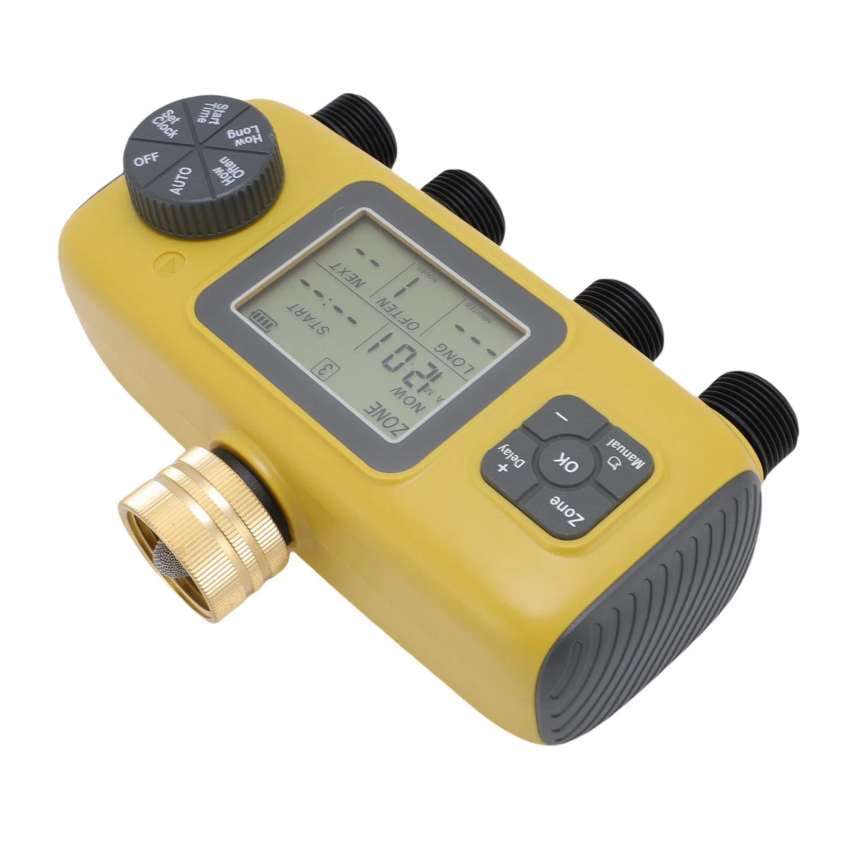 Generic Display LCD Timer Irrigatore Controller Automatico Impermeabile per Irrigazione per Prato da Giardino, Funzionamento Facile per Tutte le età