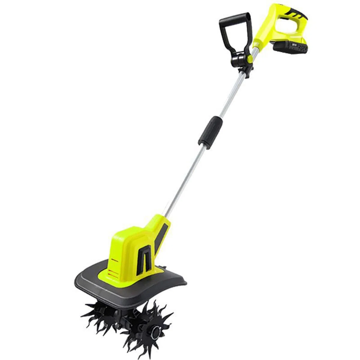 Motozappa da Giardino a Batteria da 20 V - Potente Coltivatore per Terreno con Batteria da 4 Ah,Larghezza di Lavoro di 25 cm,Profondità di Lavoro di 22 cm