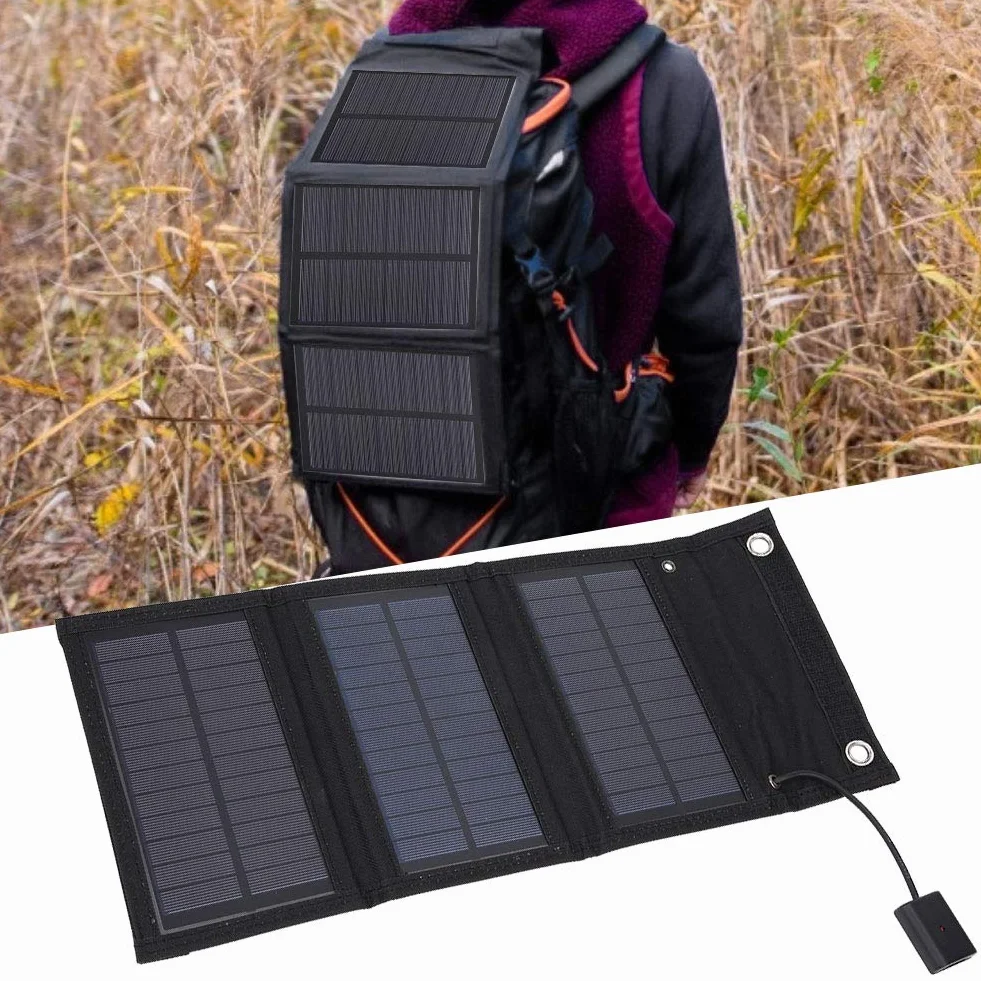 Pacchetto pieghevole del pannello solare portatile da 15 W,energia solare impermeabile Alimentazione mobile per laptop Batterie per auto Carrelli Agricoltura Turismo Lampioni solari ecc, Pacchet