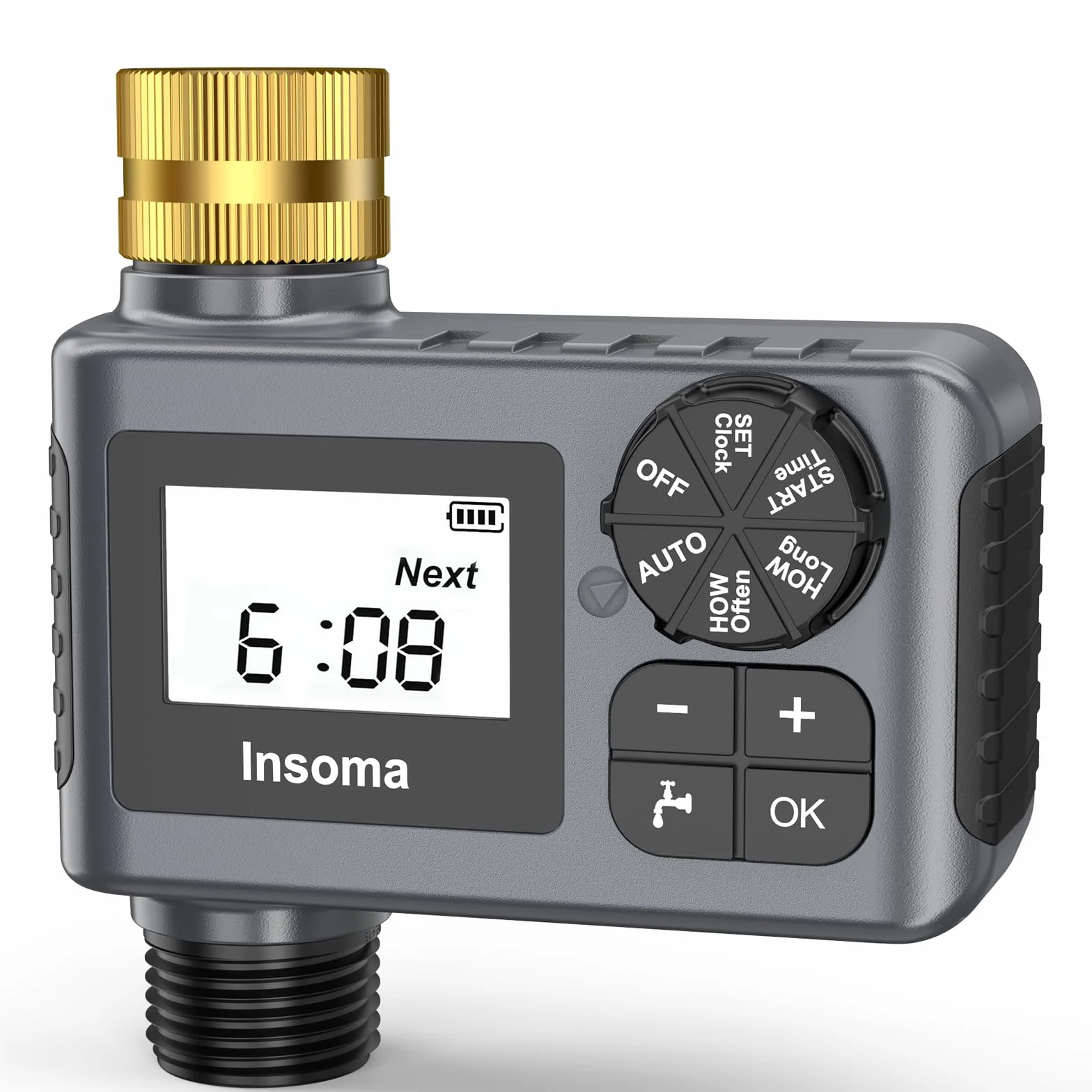 Timer dell'acqua per tubo da giardino esterno, timer per tubo flessibile con ritardo della pioggia/modalità manuale, sistema di controllo automatico per irrigazione a goccia per irrigazione da