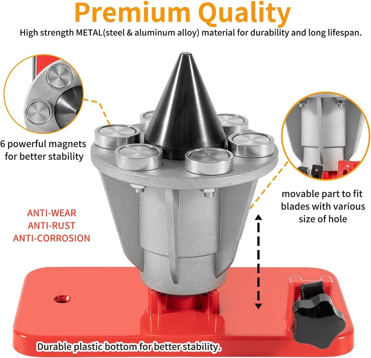 339075B Precision Knife Balancer, bilancia i coltelli dopo l'affilatura. compatibile con Stihl, Troy, Husqvarna ecc. (42-047) Lama per tosaerba di precisione