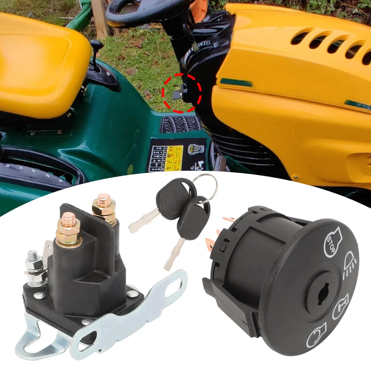 Kit di interruttore di accensione magnetico per trattore per Husqvarna MTD H-n-da Bolens Toro Castelgarden Stiga Murray AYP Briggs Stratton Interruttore di avviamento di accensione mtd parti