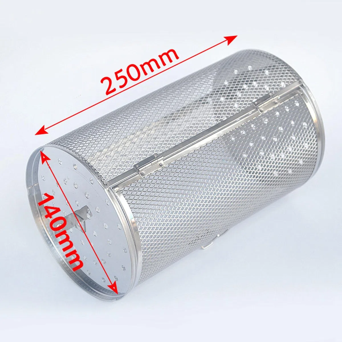 perfk 10 Pollici Cestello per Barbecue, Cestello per Griglia in Acciaio Inossidabile, Accessori per Barbecue Esterno per Arrosti Bakeware BBQ Bollitore Ad Aria Calda Cesto