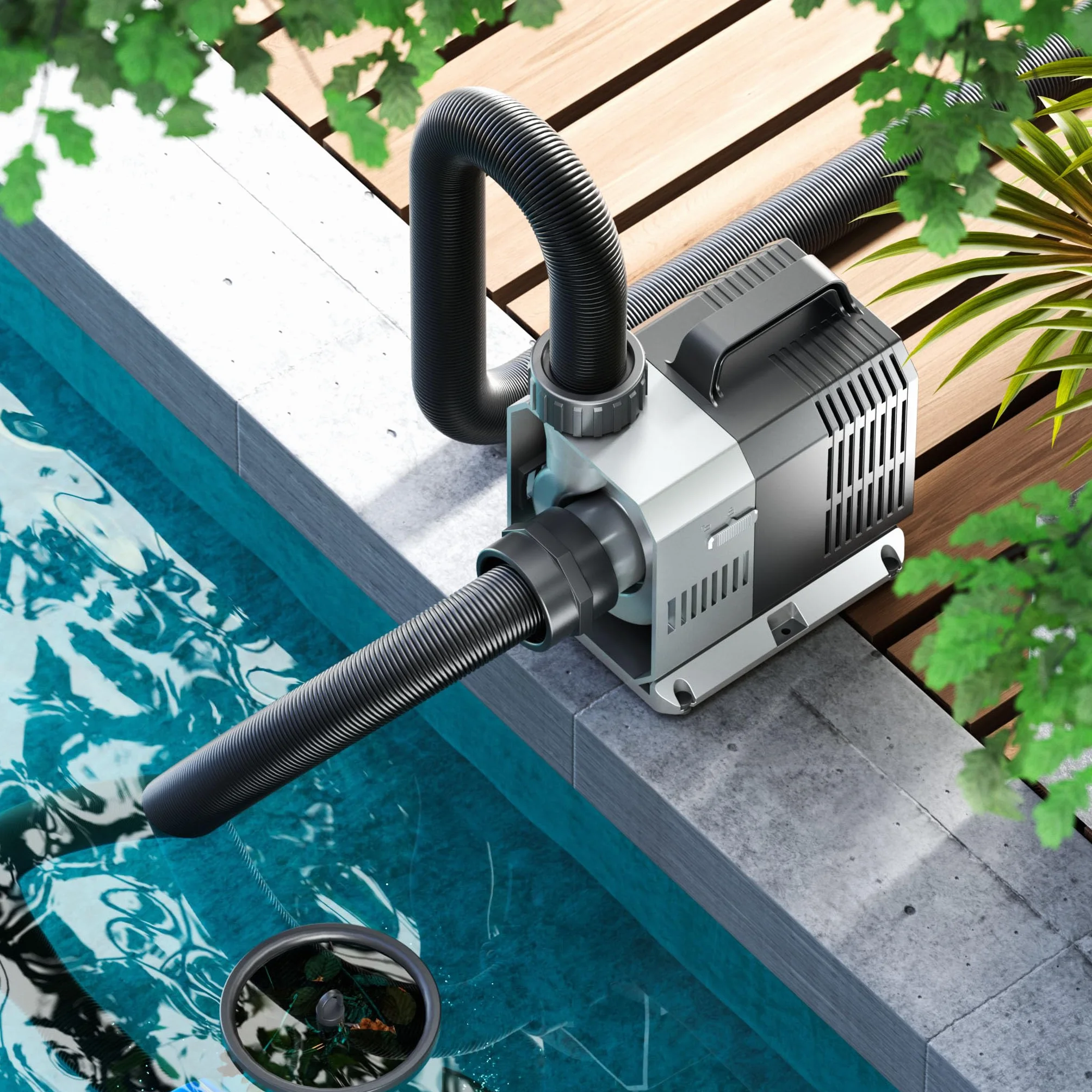 SunSun Pompa da laghetto CTP-14000 SuperECO 14000l/h 120W per circolazione e filtrazione acqua, senza valvola di regolazione del flusso