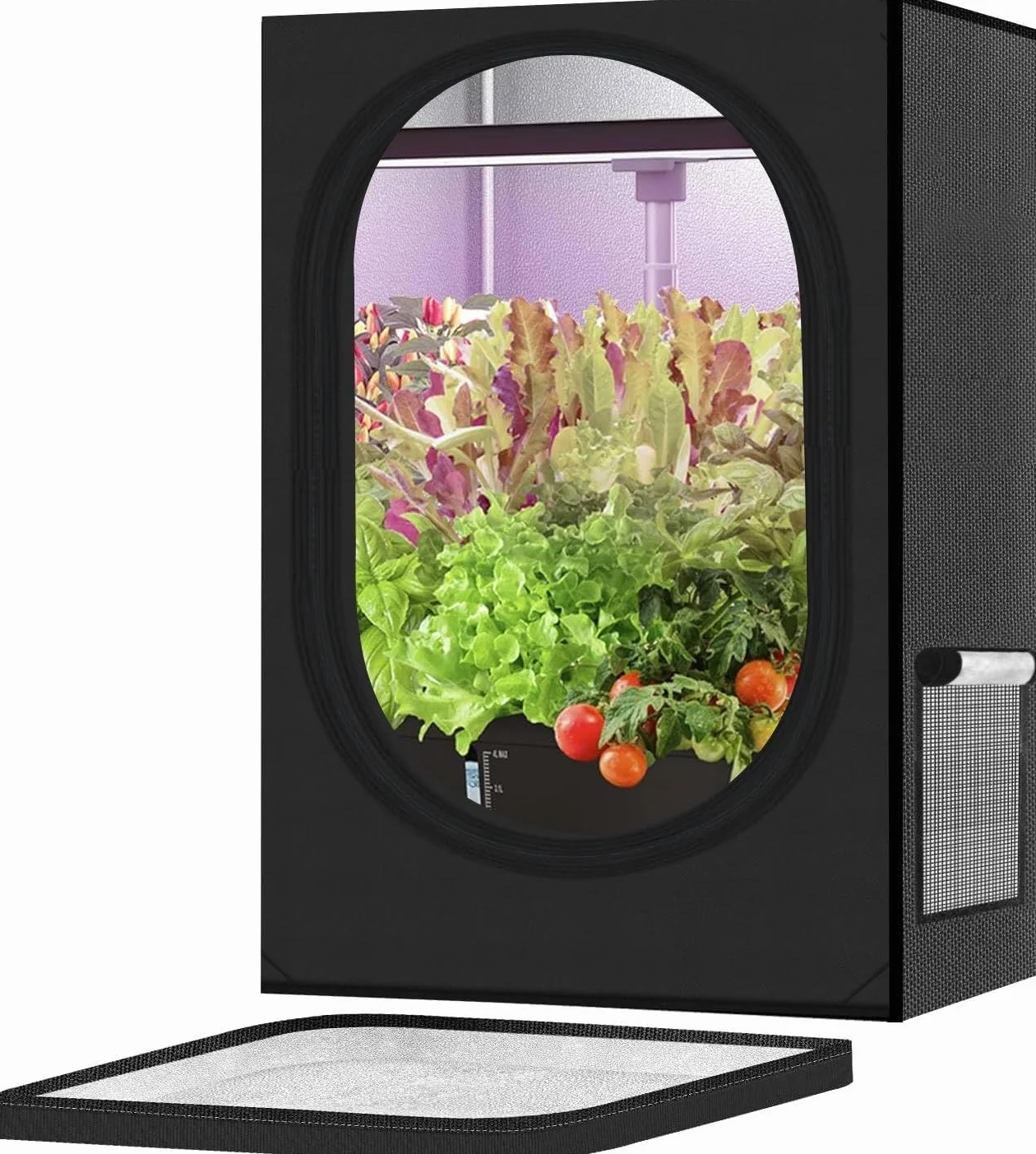 Piccola tenda da giardino 45 x 45 x 75 cm per sistema di coltivazione idroponico. Scatola da coltivazione 600D con mylar altamente riflettente. Una serra da interni come scatola per la coltivazione di